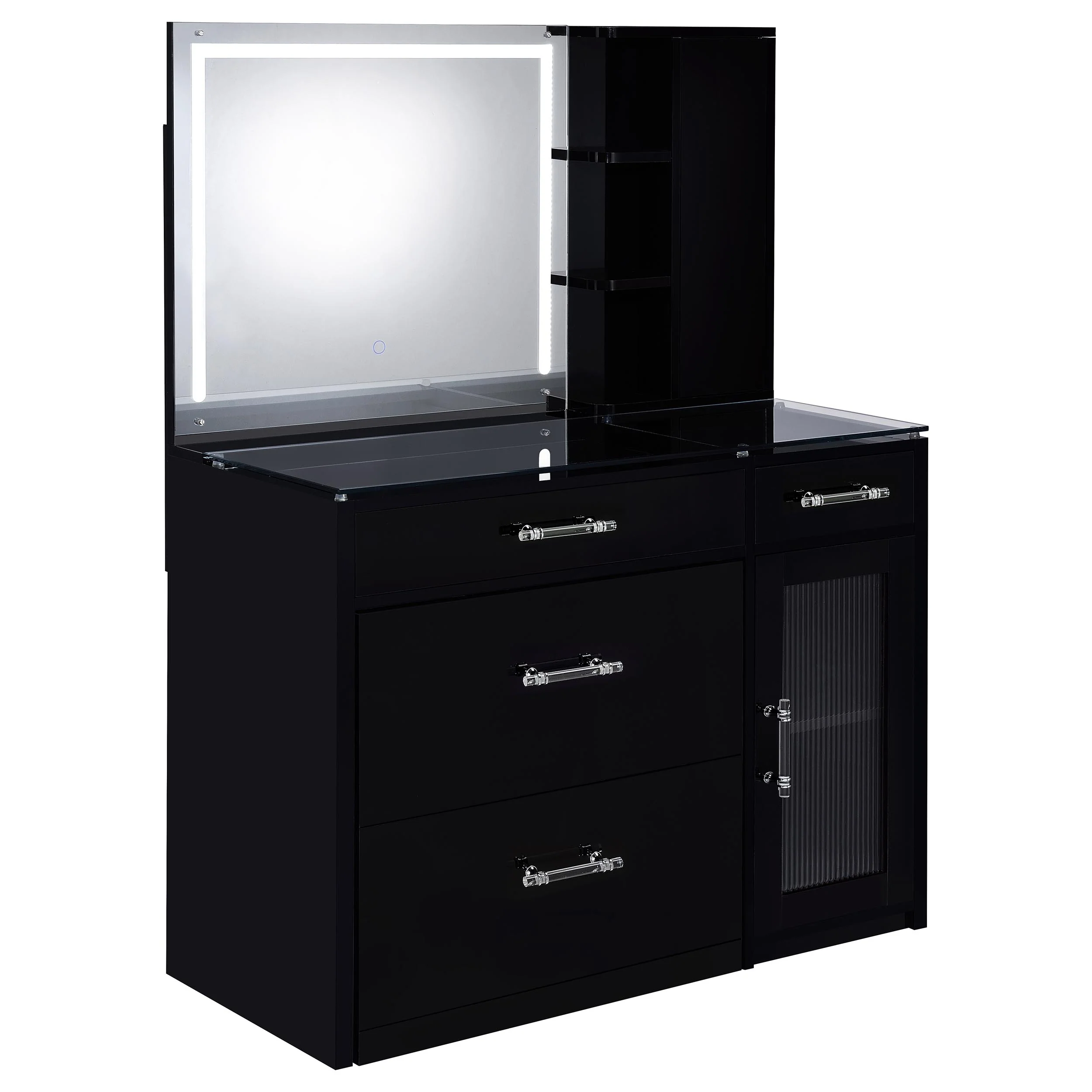 Flora Makeup Vanity Table with LED Mirror and Stool - Image 19