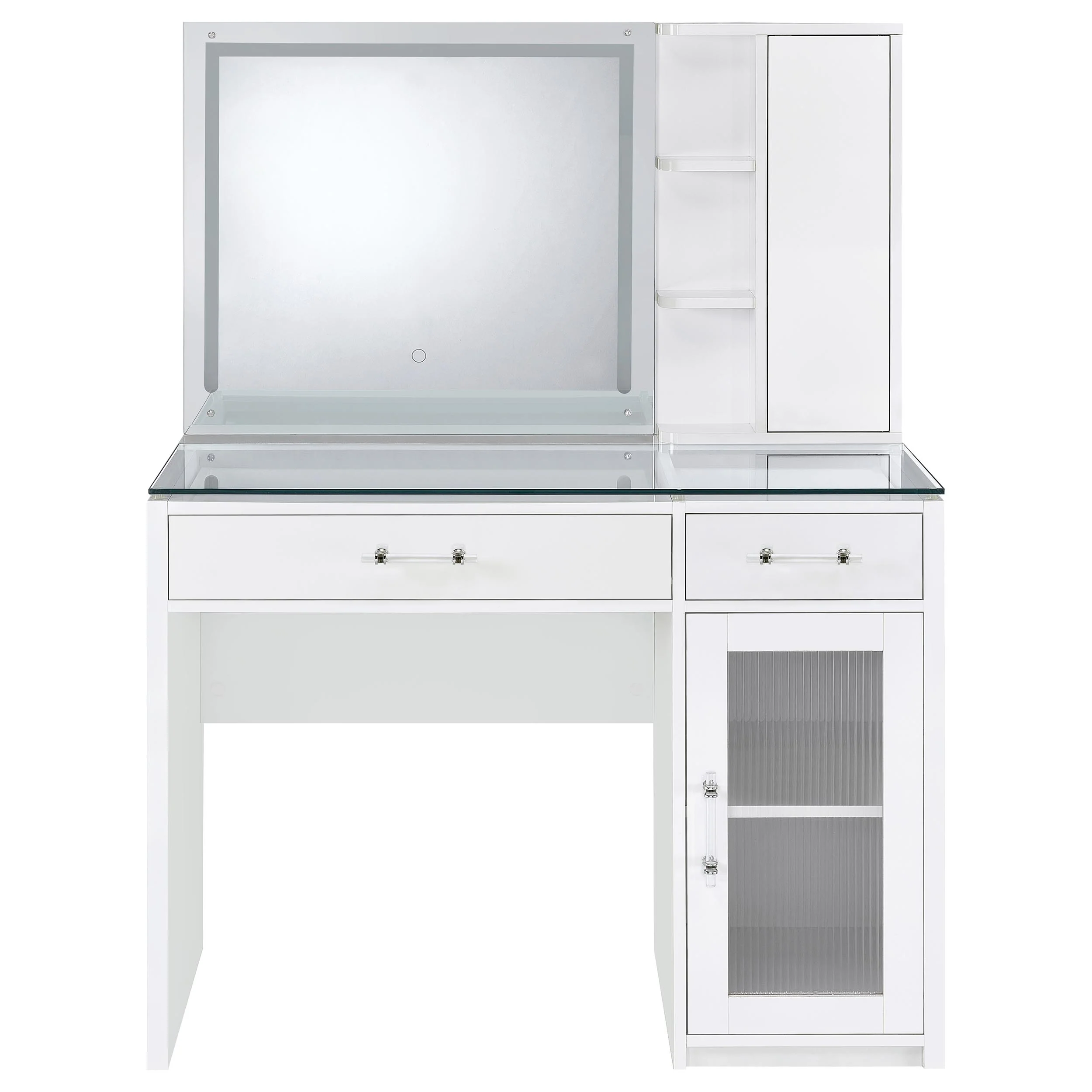Flora Makeup Vanity Table with LED Mirror and Stool - Image 9