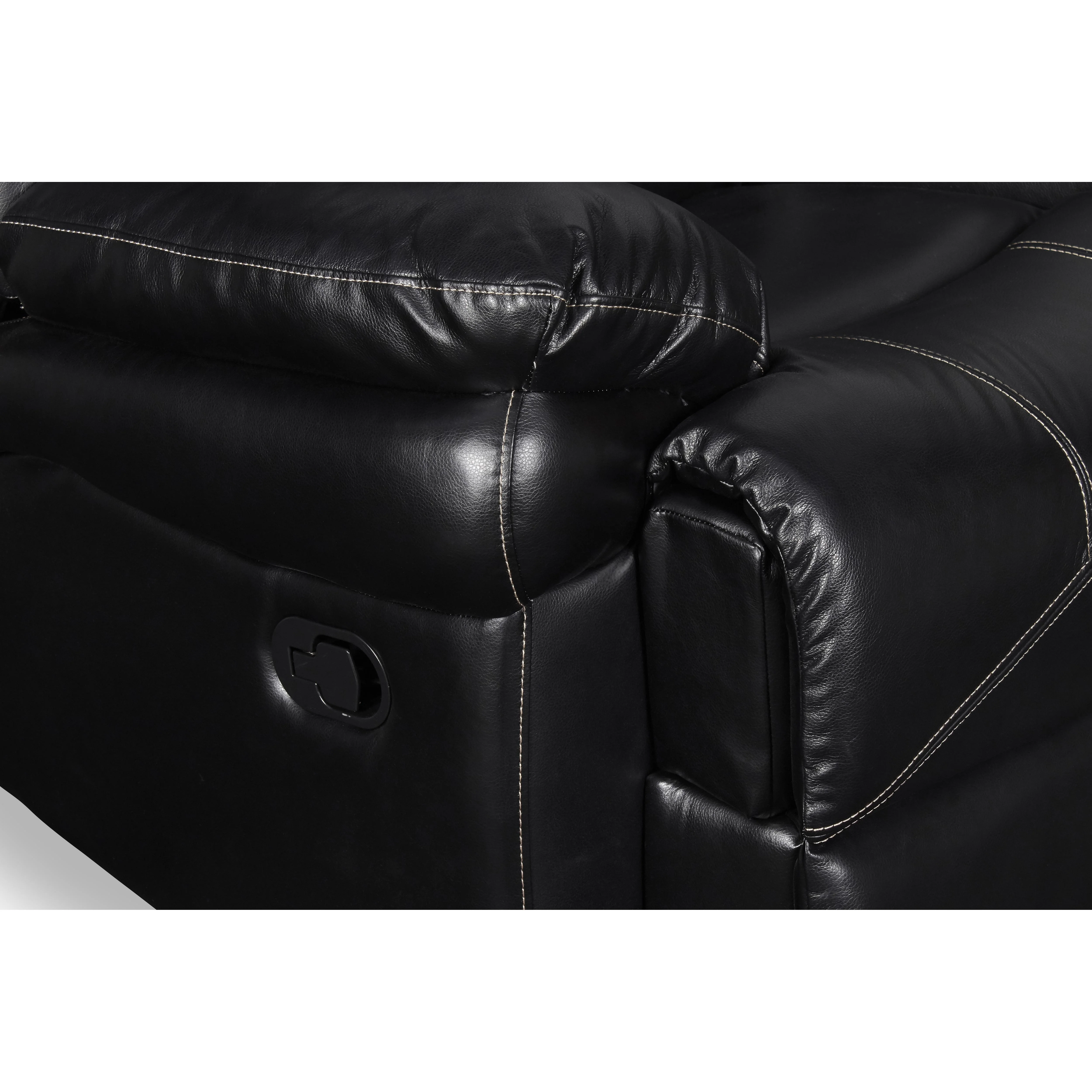 FLYNN CONSOLE LOVESEAT W/ READING LIGHT- BLACK - Image 6