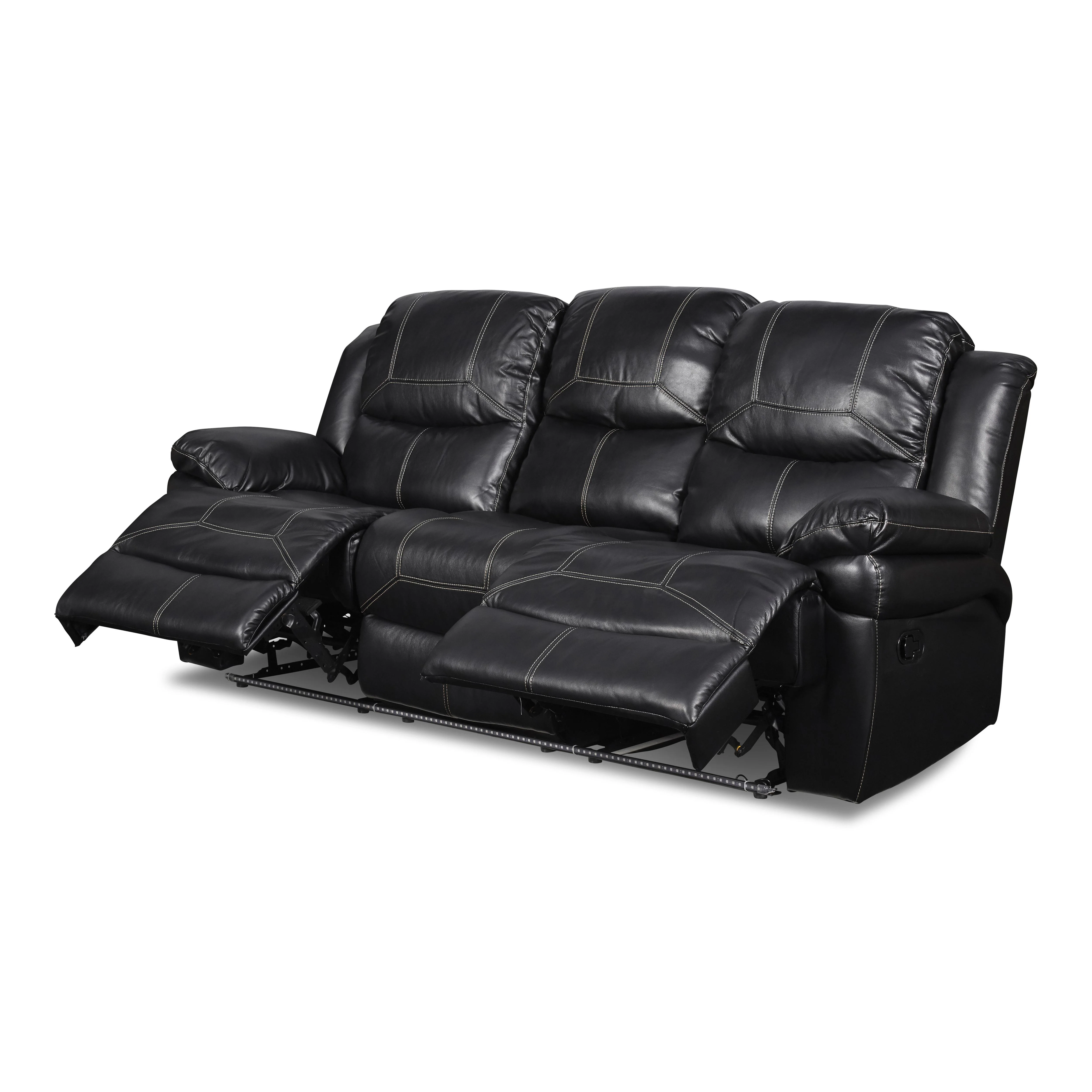 FLYNN SOFA W/BASE LIGHTING-BLACK - Image 3