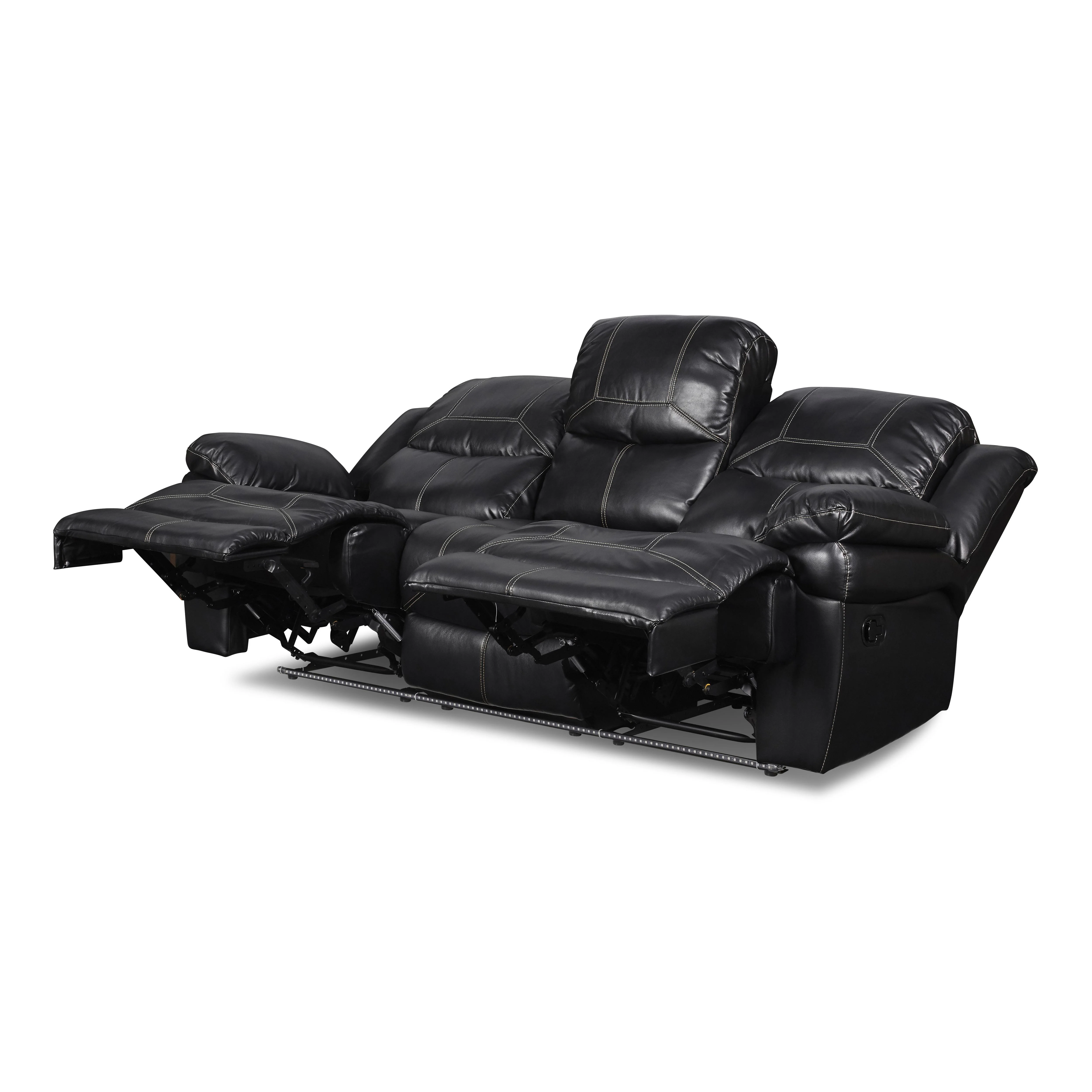 FLYNN SOFA W/BASE LIGHTING-BLACK - Image 4
