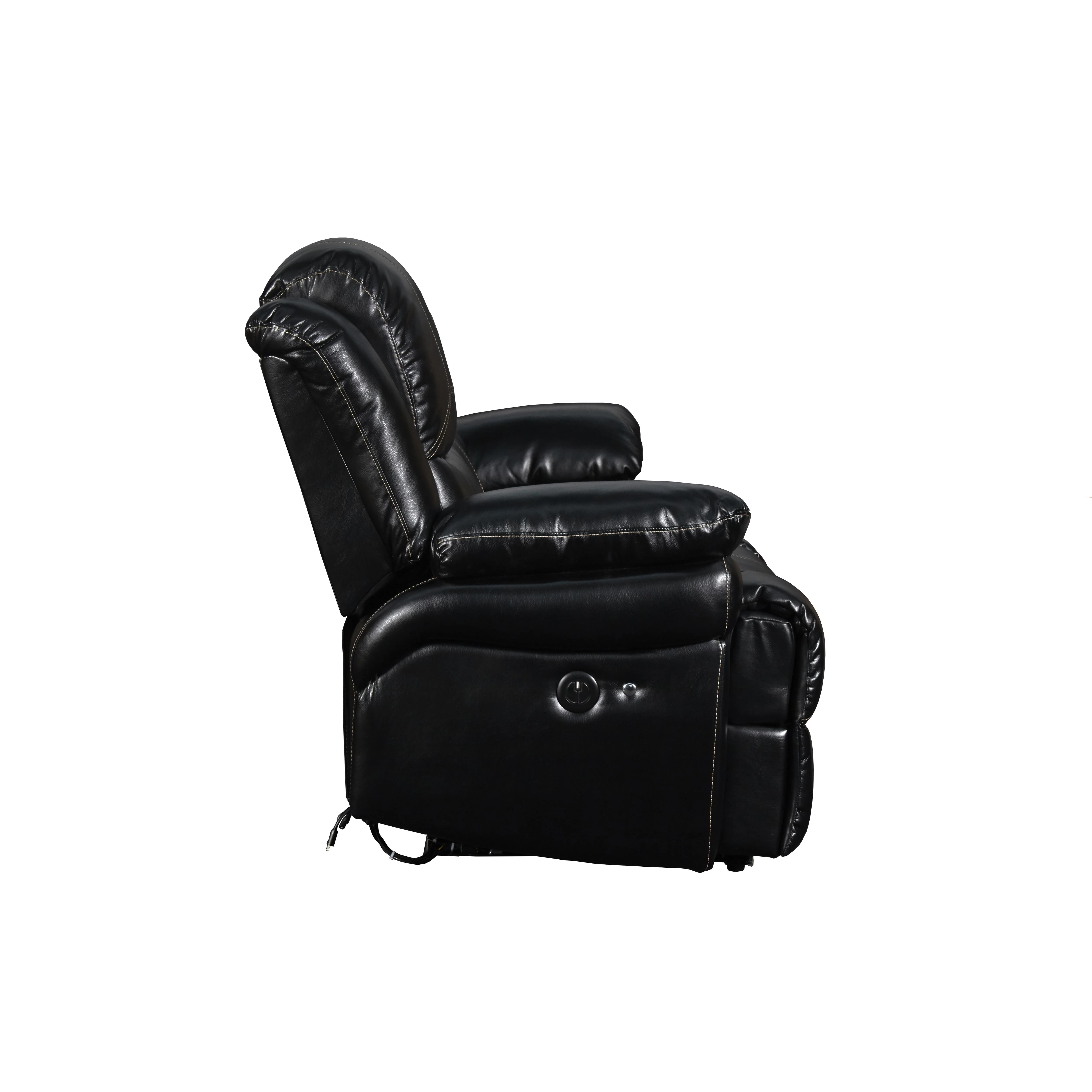 FLYNN SOFA W/LIGHTED BASE & PWR FR-BLACK - Image 7