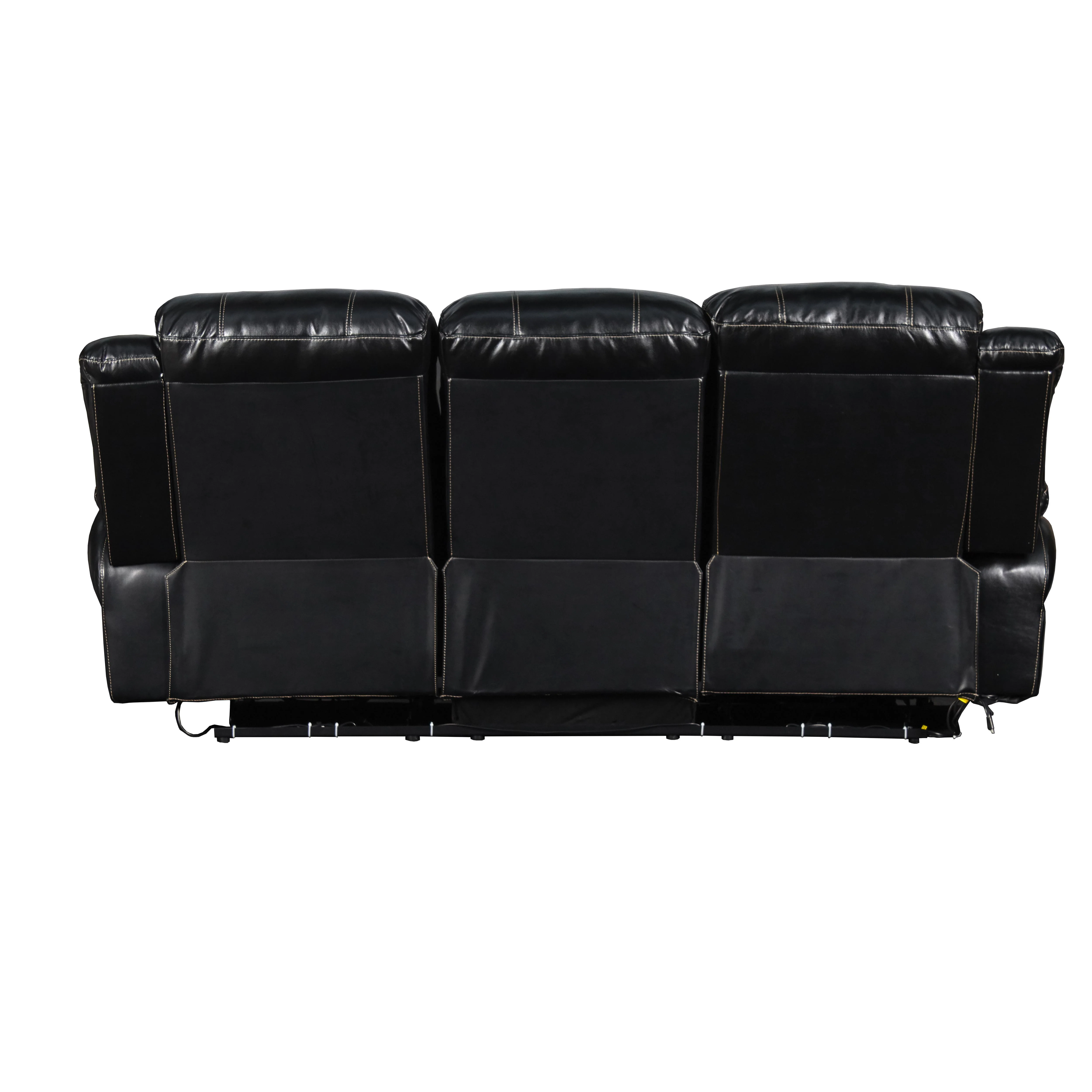 FLYNN SOFA W/LIGHTED BASE & PWR FR-BLACK - Image 8
