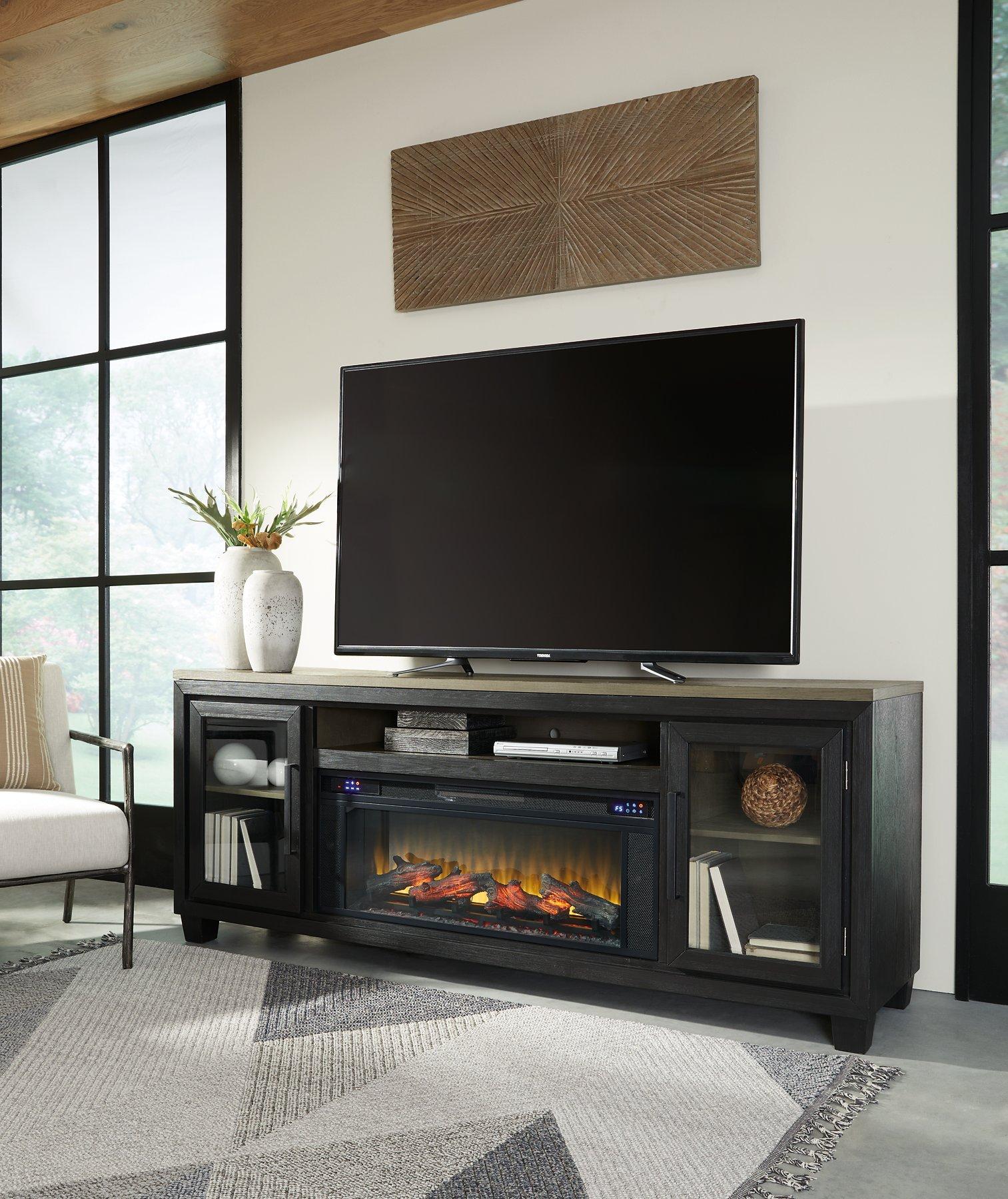 Foyland 83" TV Stand with Electric Fireplace - Image 2