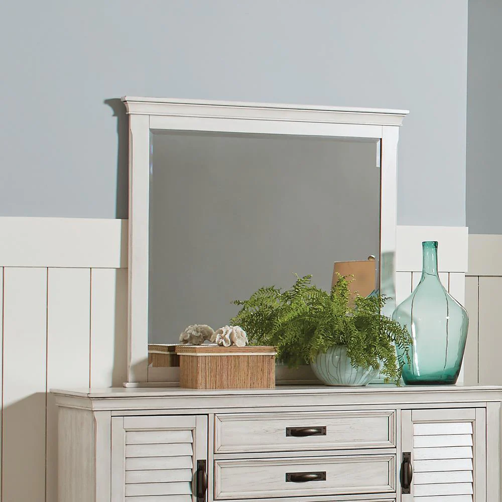 Franco Rectangular Dresser Mirror Antique White - Image 3