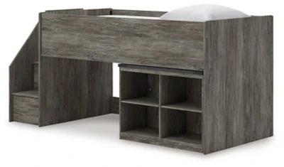 Frandern Loft Bed with Bookcase Storage - Image 10