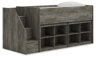 Frandern Loft Bed with Bookcase Storage - Image 16