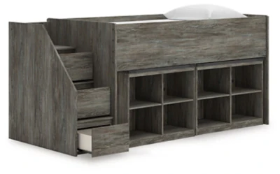 Frandern Loft Bed with Bookcase Storage - Image 19