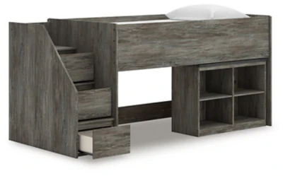 Frandern Loft Bed with Bookcase Storage - Image 9