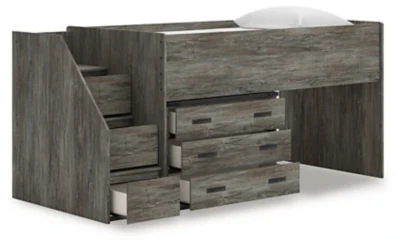 Frandern Loft Bed with Drawer Storage - Image 9