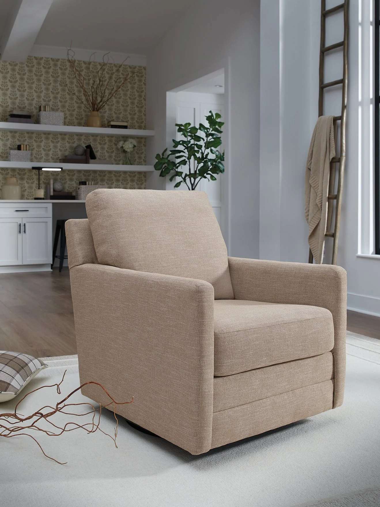 Freybourne Next-Gen Nuvella Swivel Accent Chair - Image 2