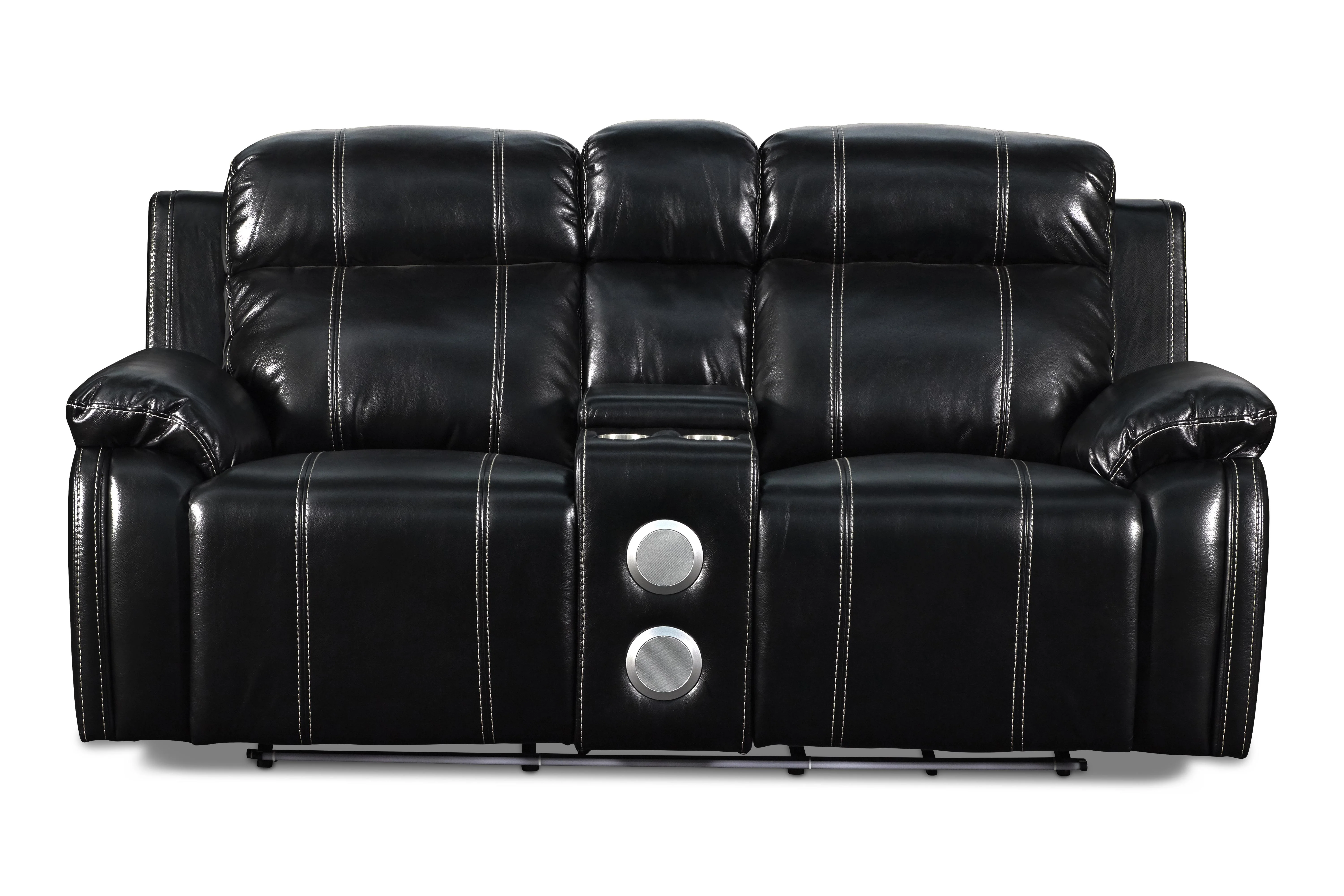 FUSION CONSOLE LOVESEAT W/SPEAKER-EBONY - Image 2