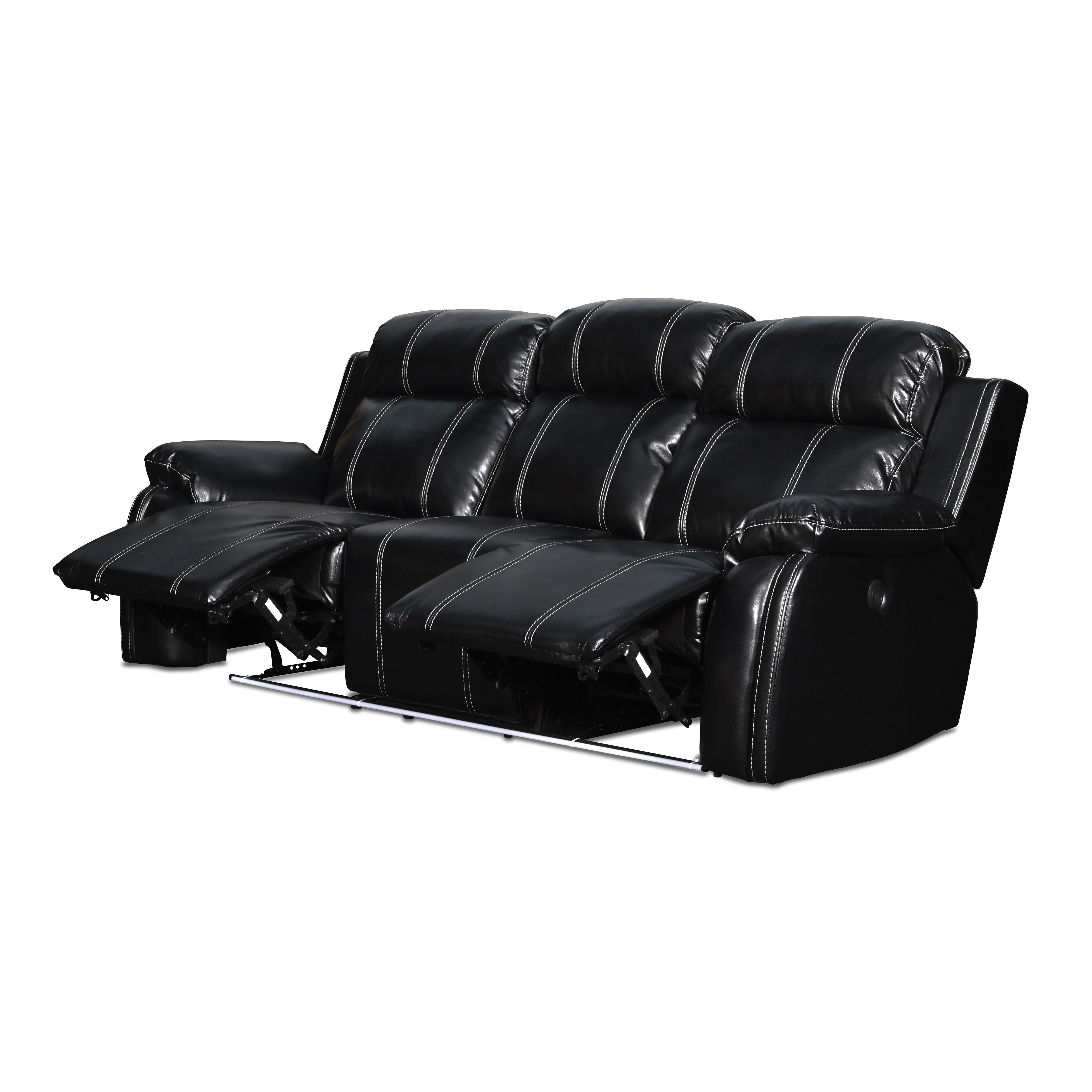 FUSION DUAL RECLINER SOFA W/PWR FTRST-EBONY - Image 4
