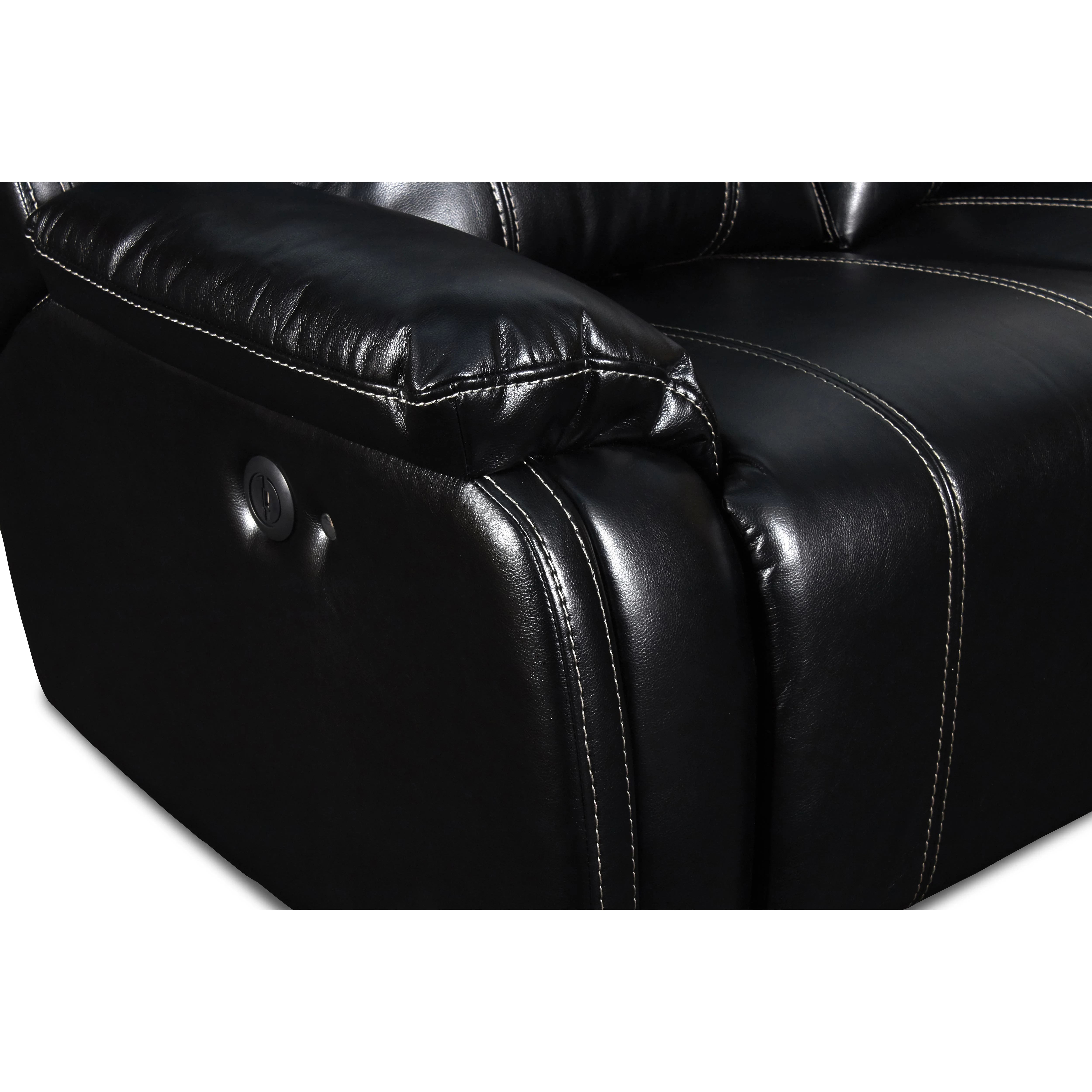 FUSION DUAL RECLINER SOFA W/PWR FTRST-EBONY - Image 6
