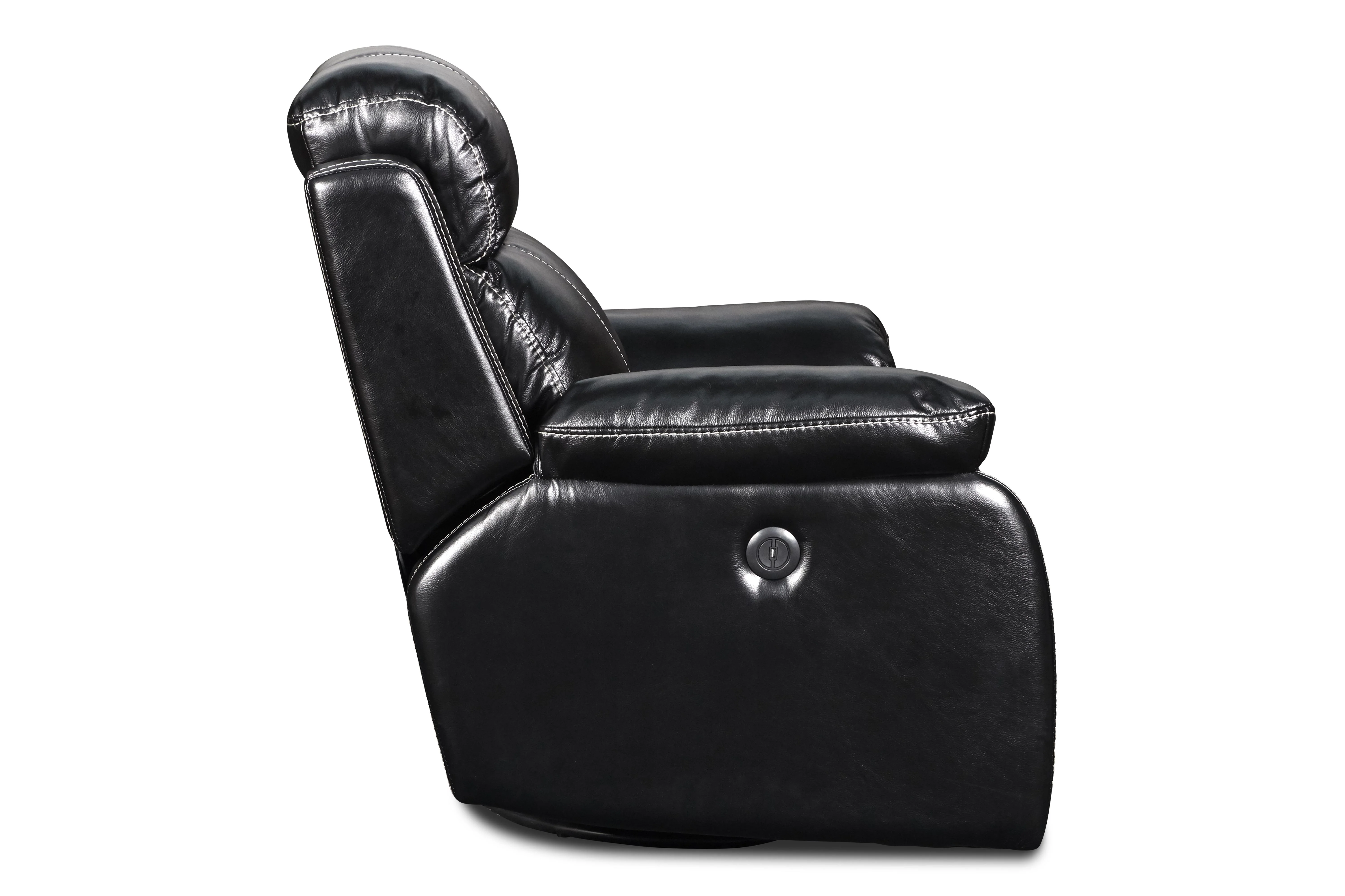 FUSION SWIVEL GLIDER RECLINER W/PWR FTRST-EBONY - Image 5
