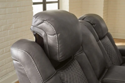 Fyne-Dyme Power Reclining Loveseat with Console - Image 12