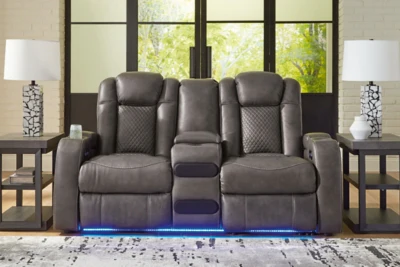 Fyne-Dyme Power Reclining Loveseat with Console - Image 2
