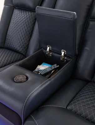 Fyne-Dyme Power Reclining Loveseat with Console - Image 29