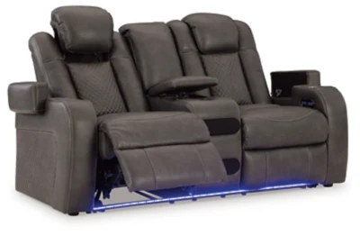 Fyne-Dyme Power Reclining Loveseat with Console - Image 6