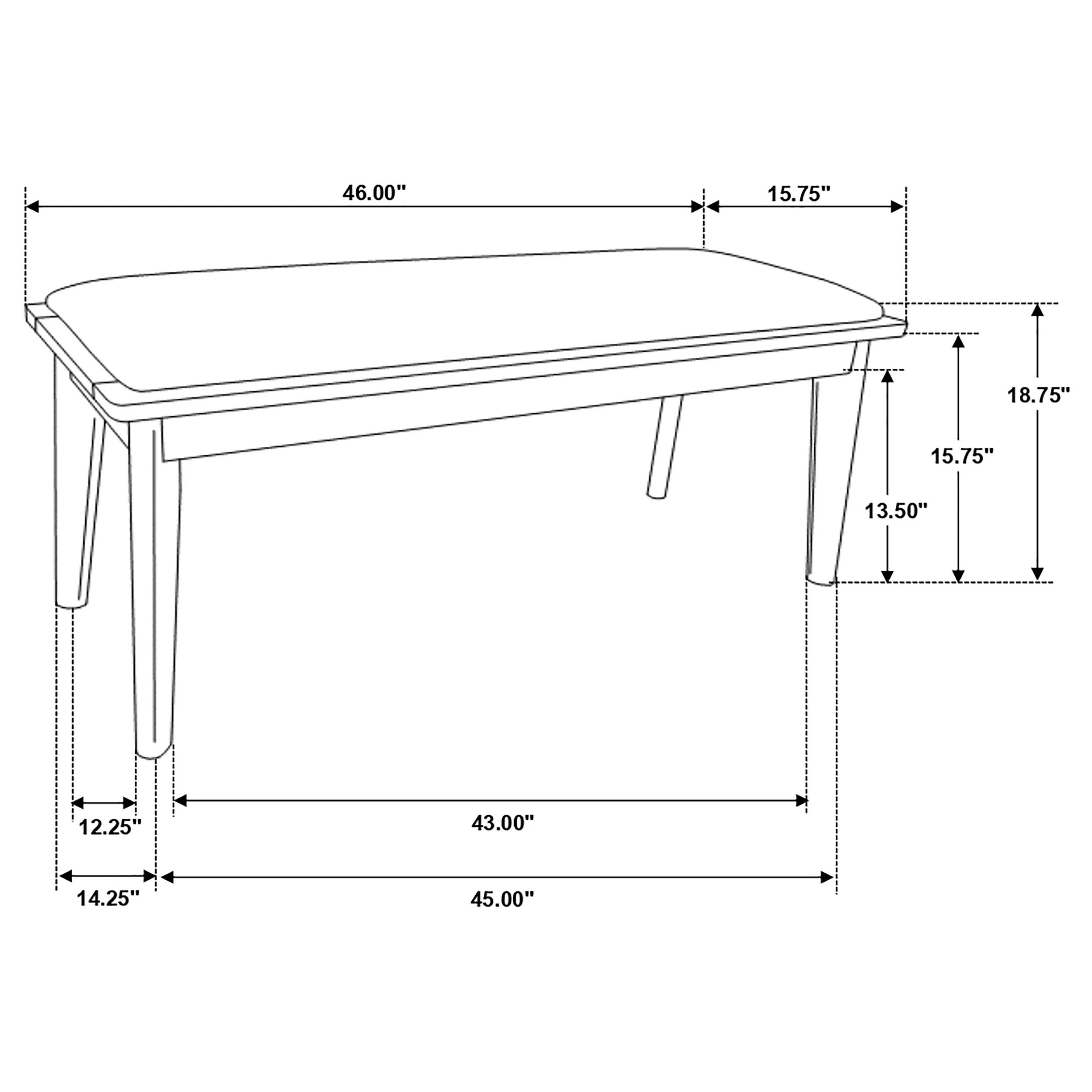 Alfredo Dining Bench - Image 9