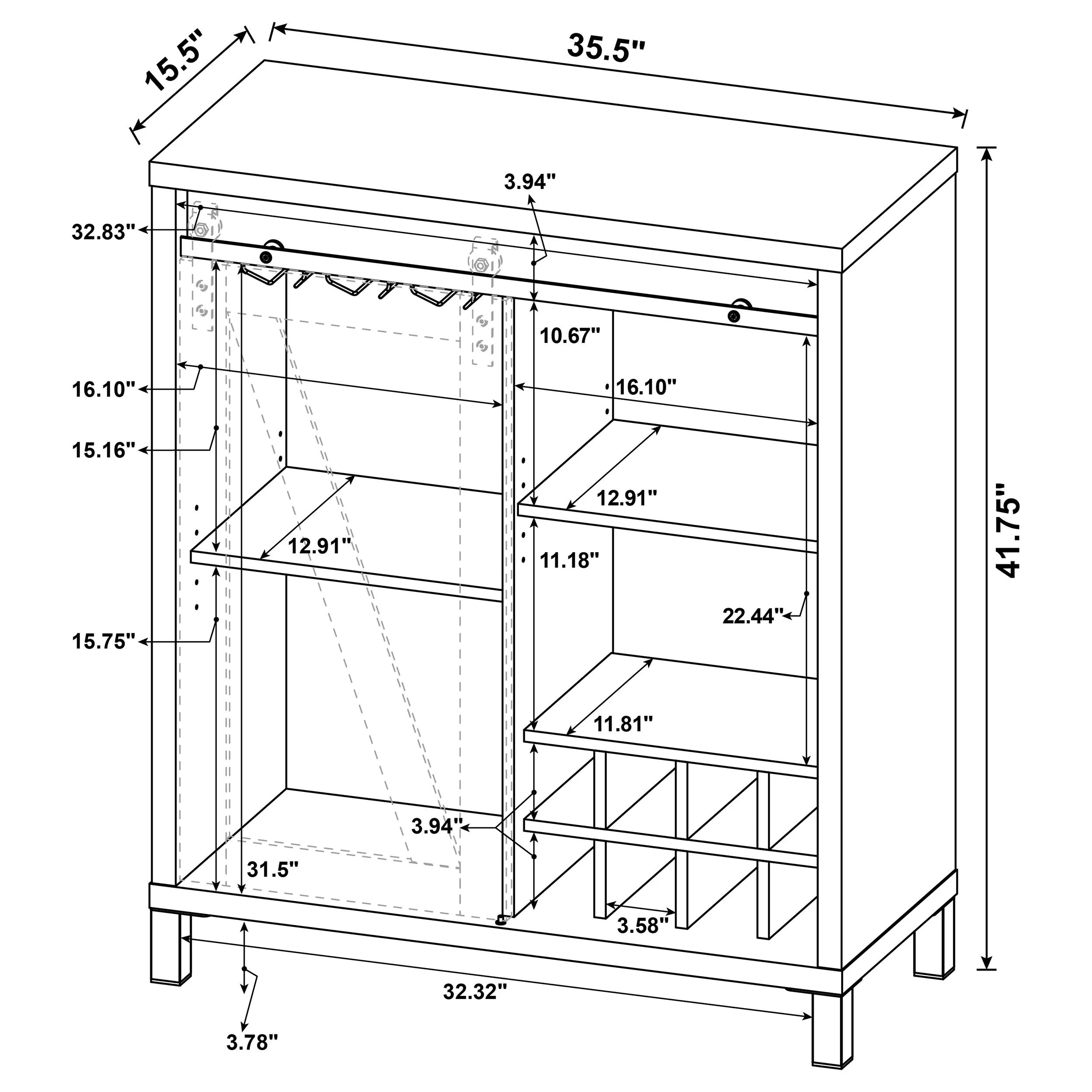 Arlington Bar Cabinet - Image 8