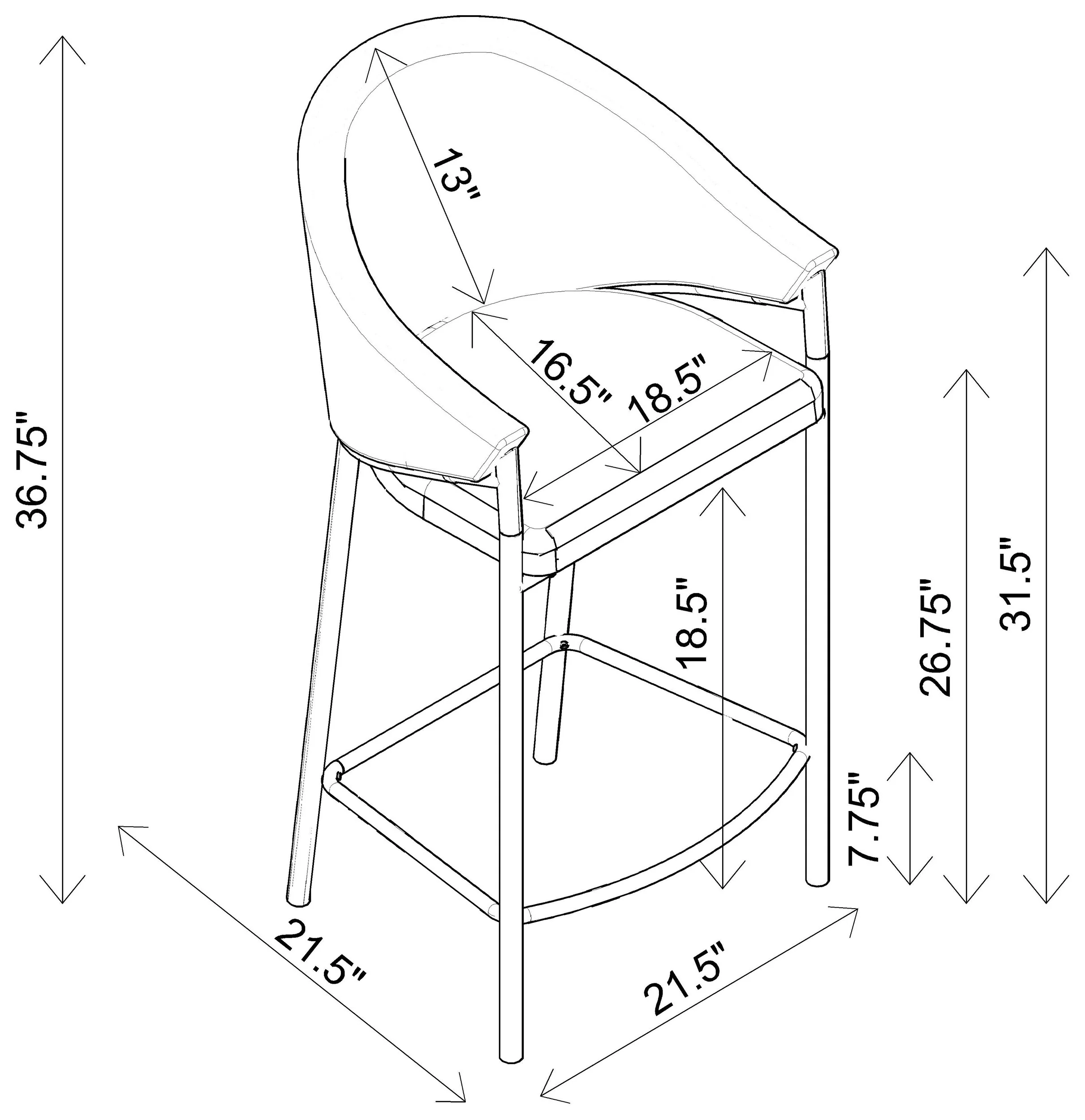 Chadwick Counter Chair - Image 12