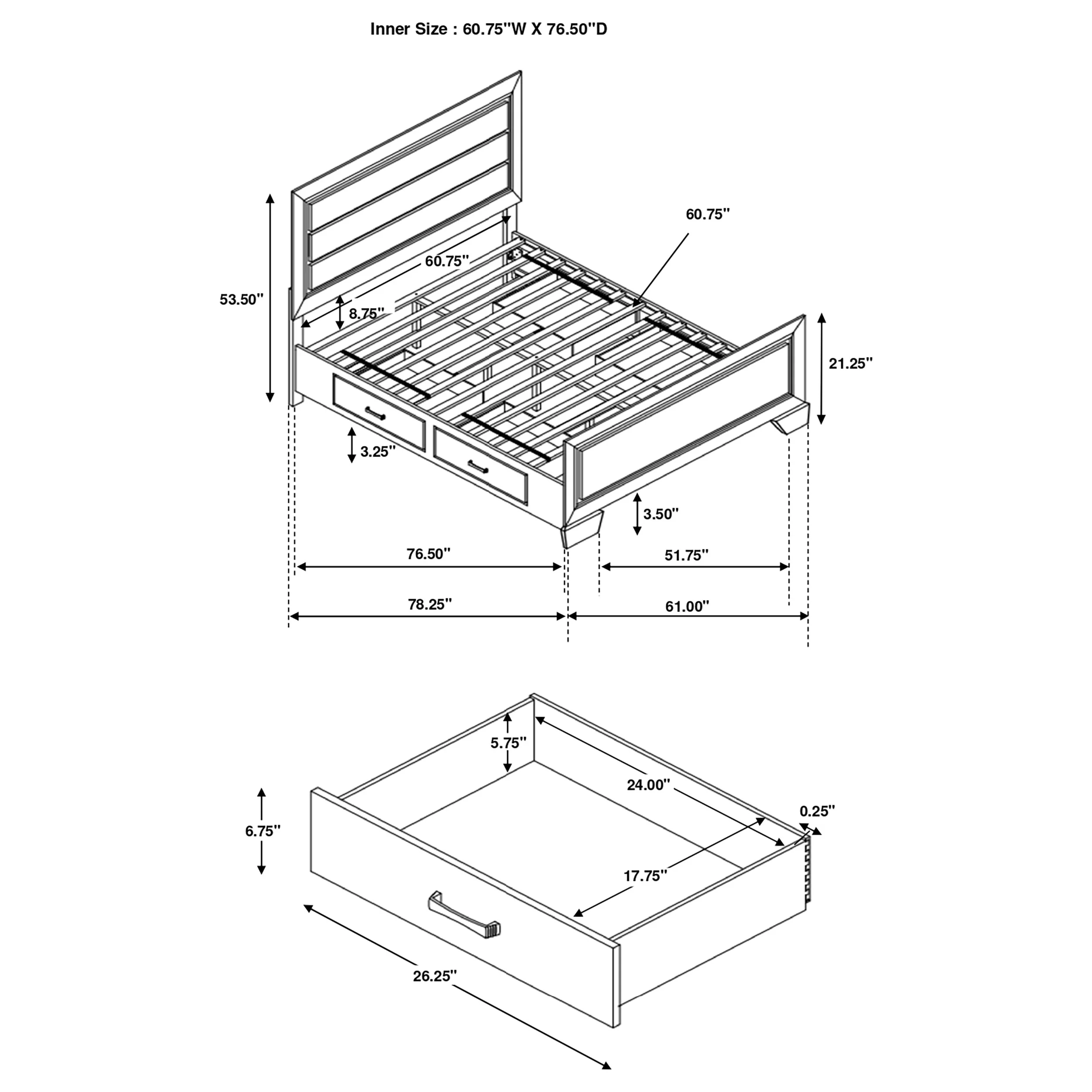Kauffman Panel Platform Storage Bed - Image 58