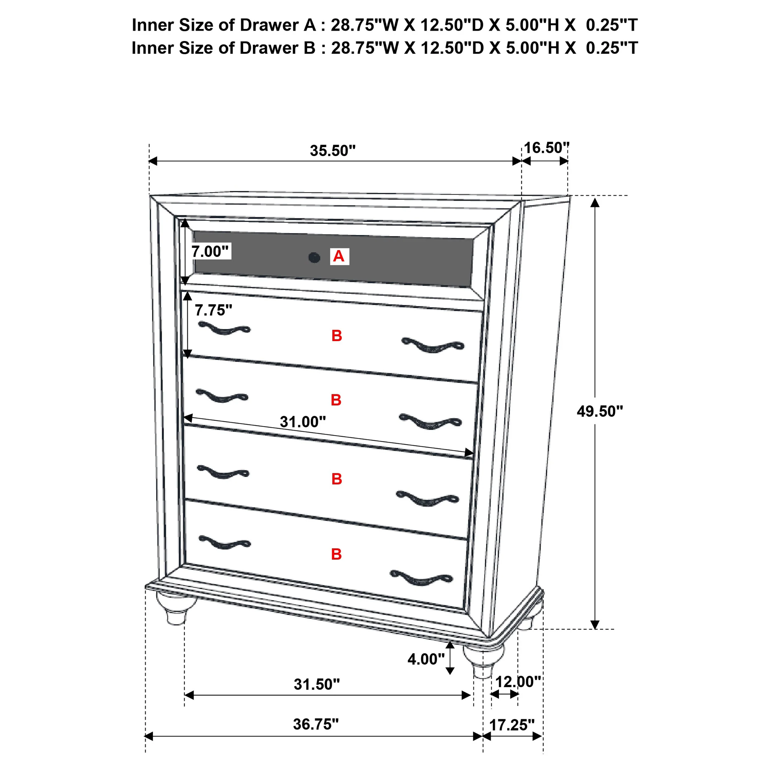 Barzini Chest of Drawers - Image 11