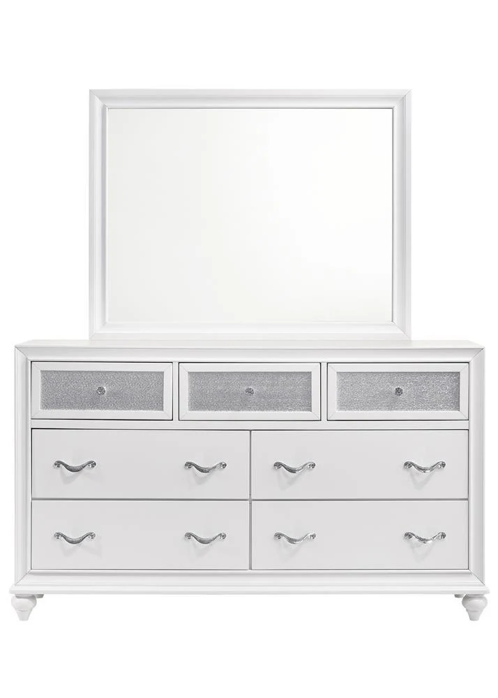 Barzini Rectangle Dresser Mirror White - Image 3