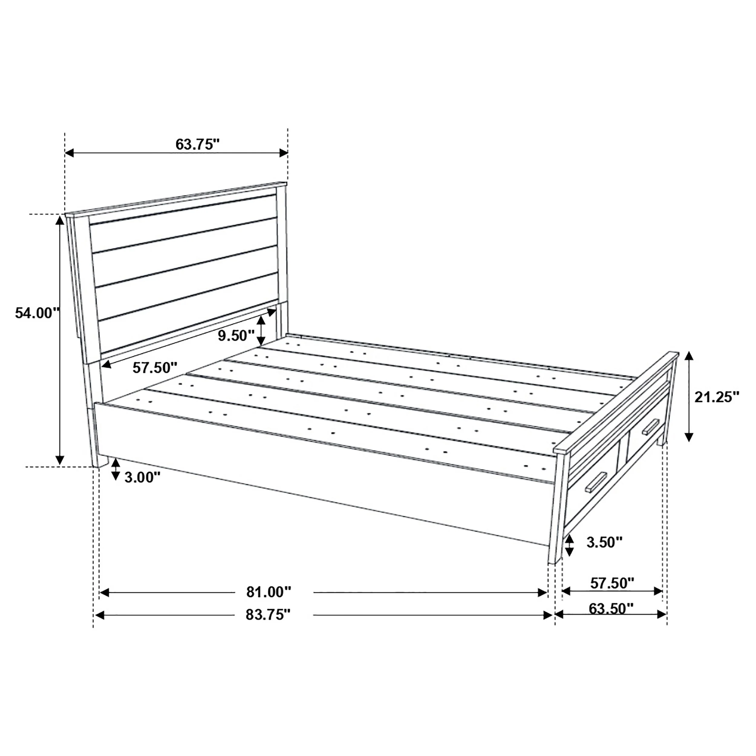 Woodmont Panel Platform Storage Bed - Image 8