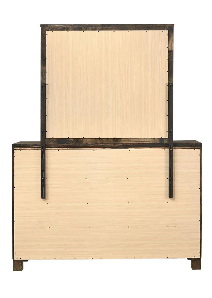Woodmont Rectangle Dresser Mirror Rustic Golden Brown - Image 3