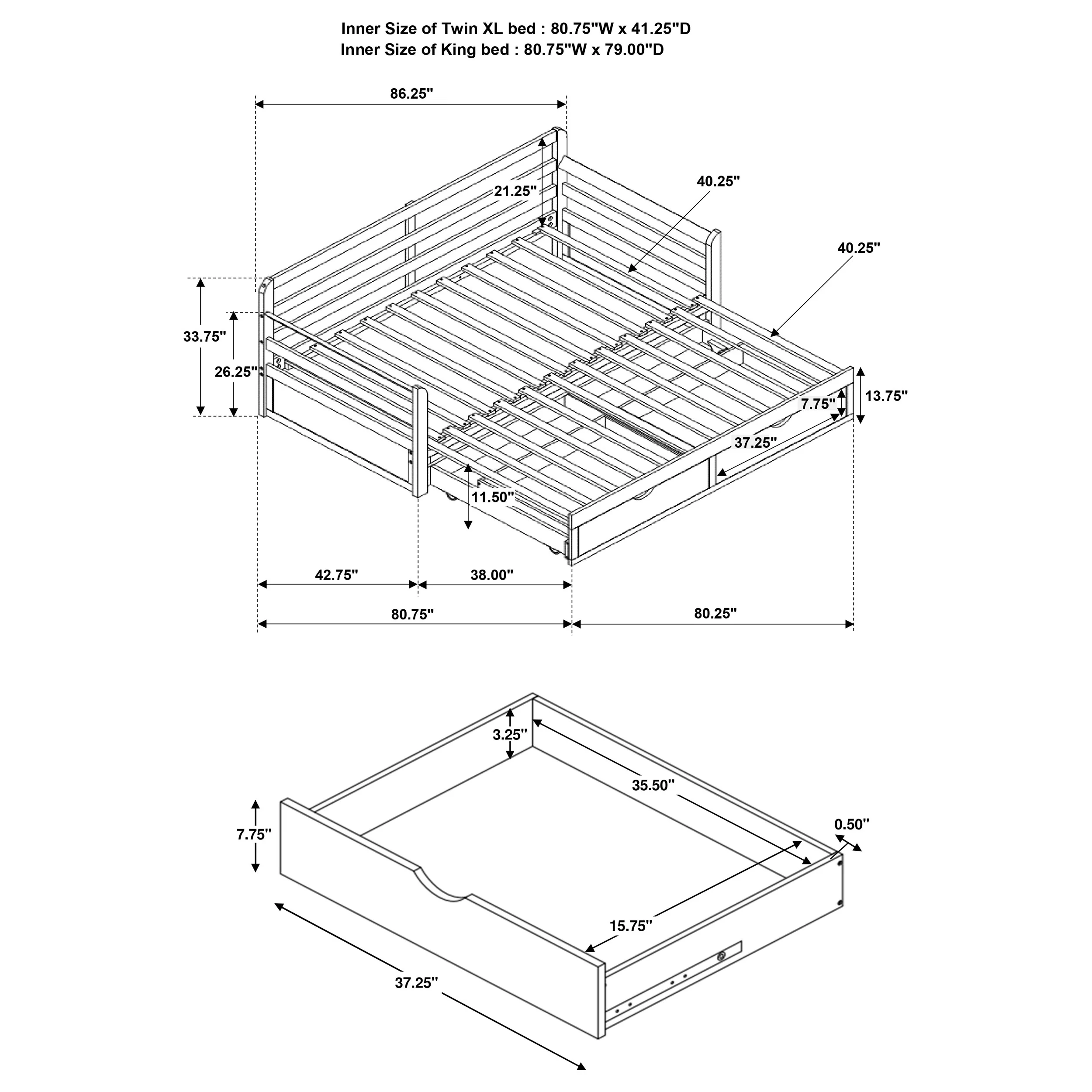 Sorrento Extension Daybed with Drawers - Image 20