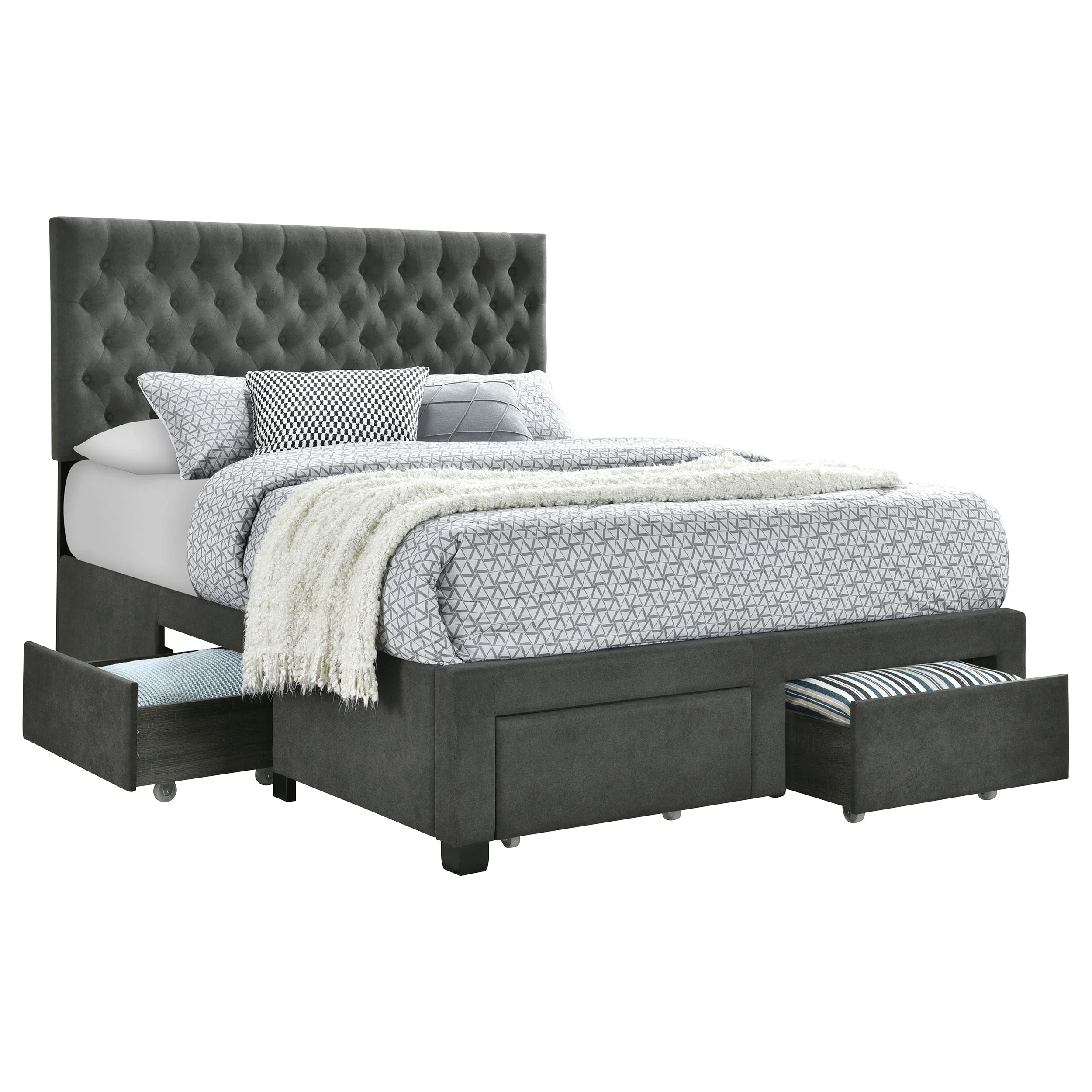 Soledad Panel Platform Storage Bed - Image 4