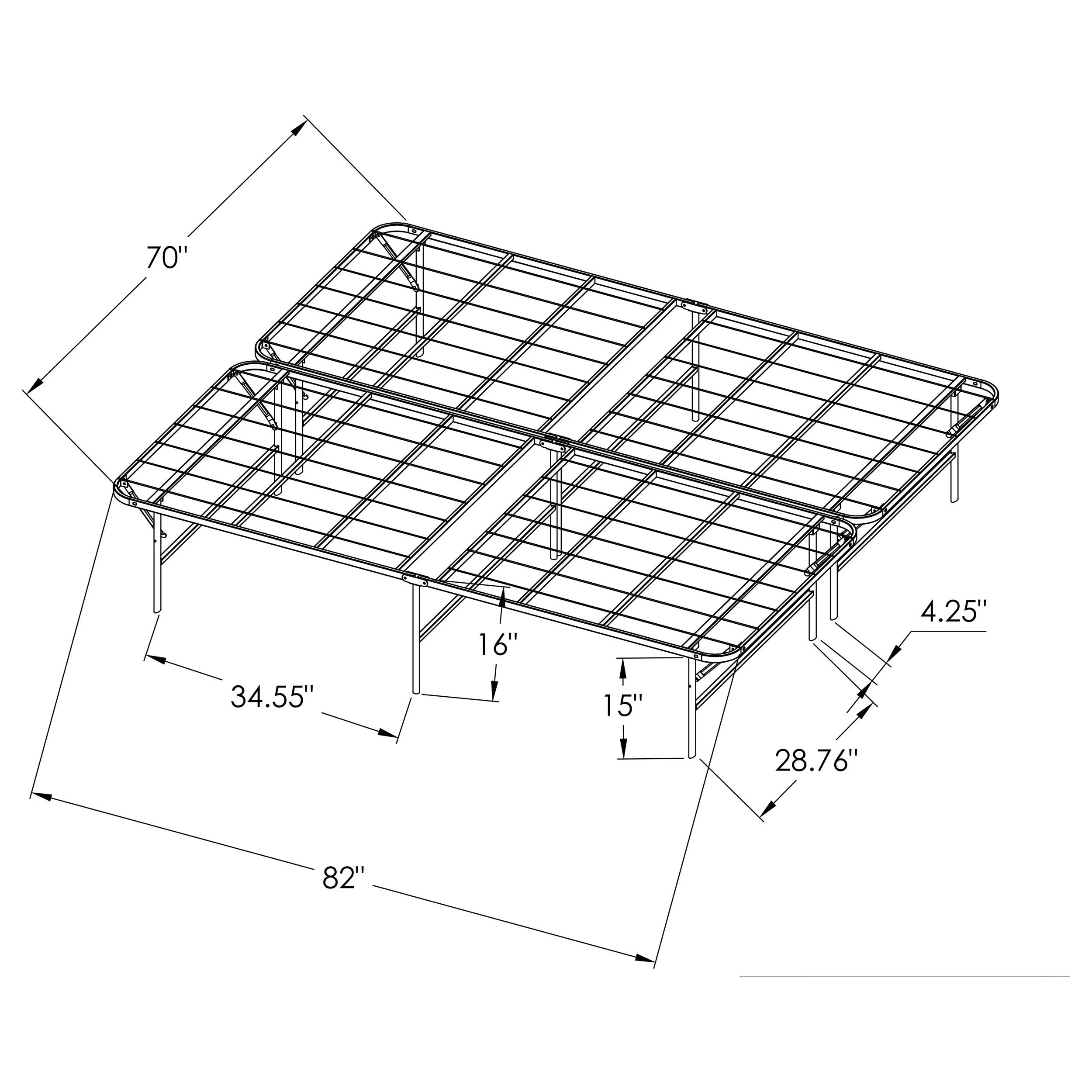 Mabel Foldable Platform Bed Frame - Image 27