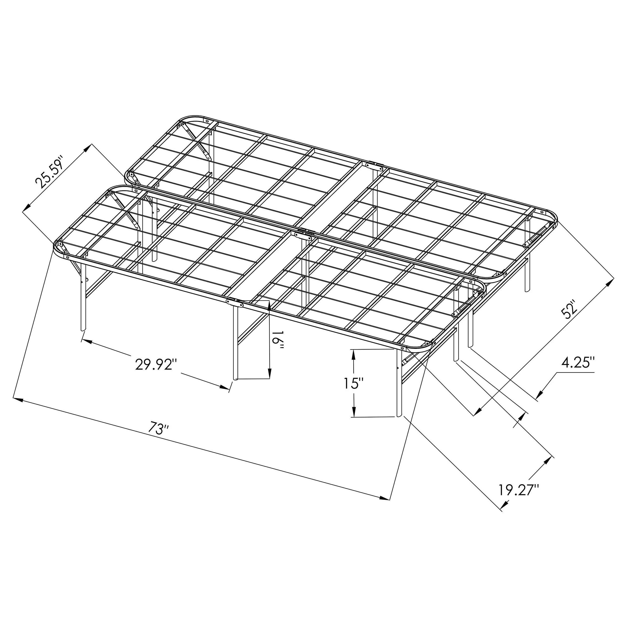 Mabel Foldable Platform Bed Frame - Image 36