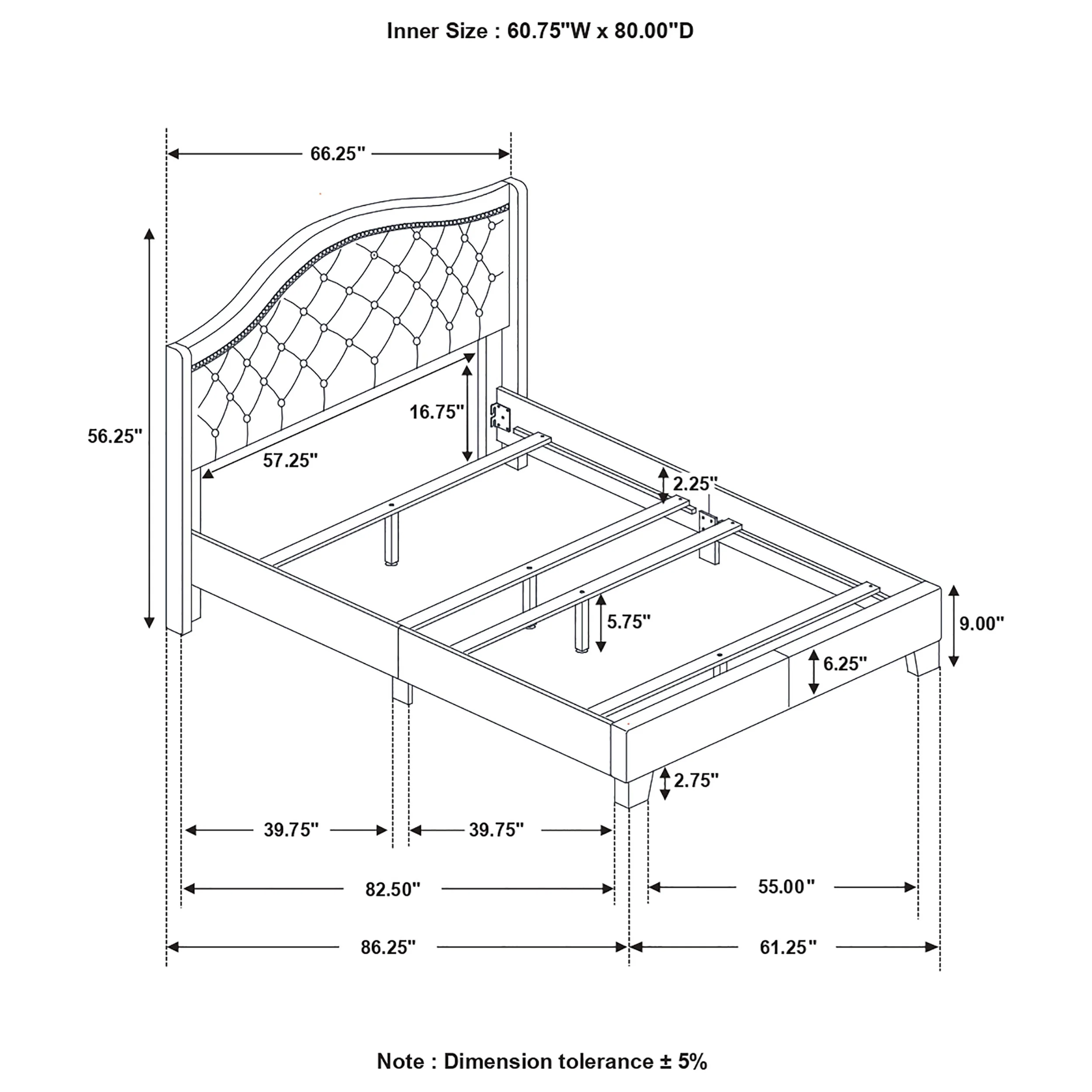 Sonoma Wingback Bed - Image 24