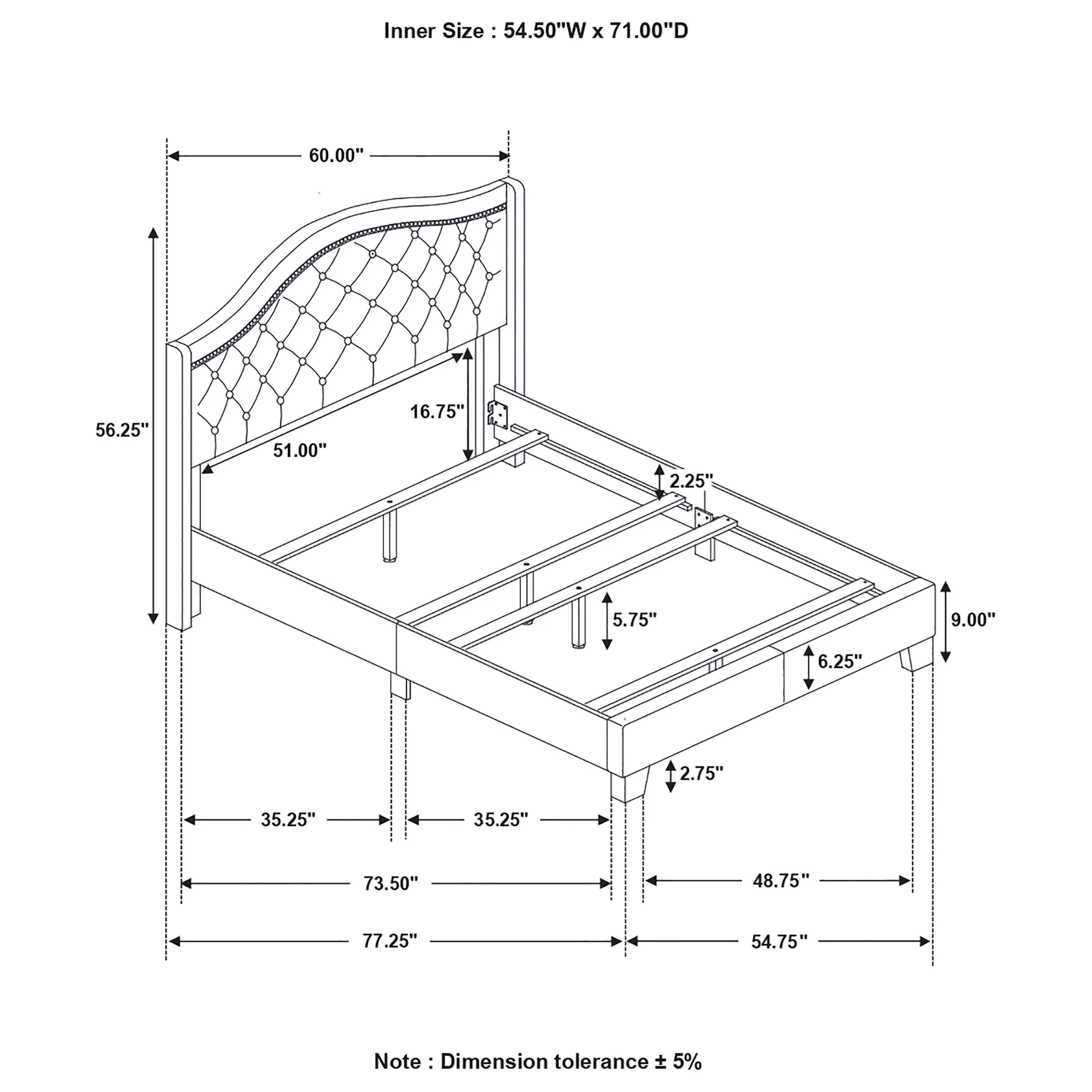 Sonoma Wingback Bed - Image 36