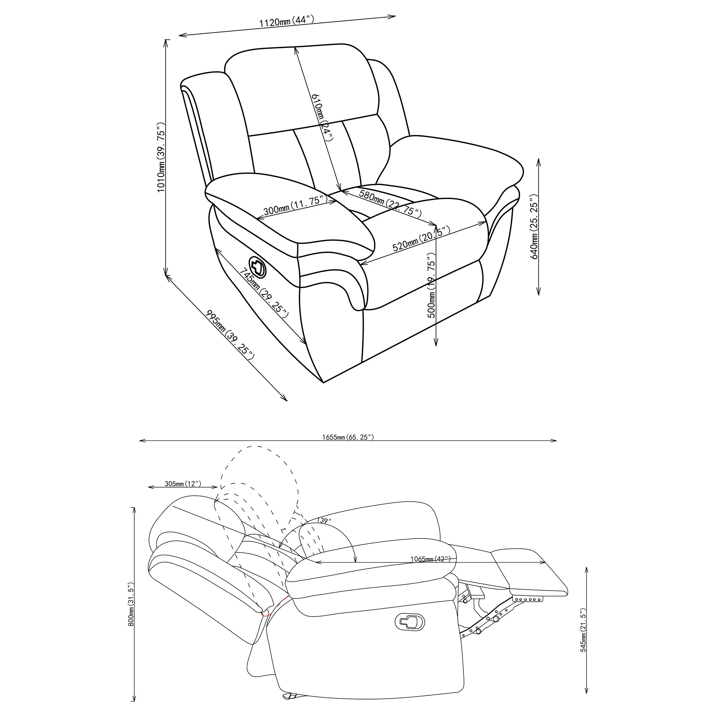 Bahrain Glider Recliner - Image 13