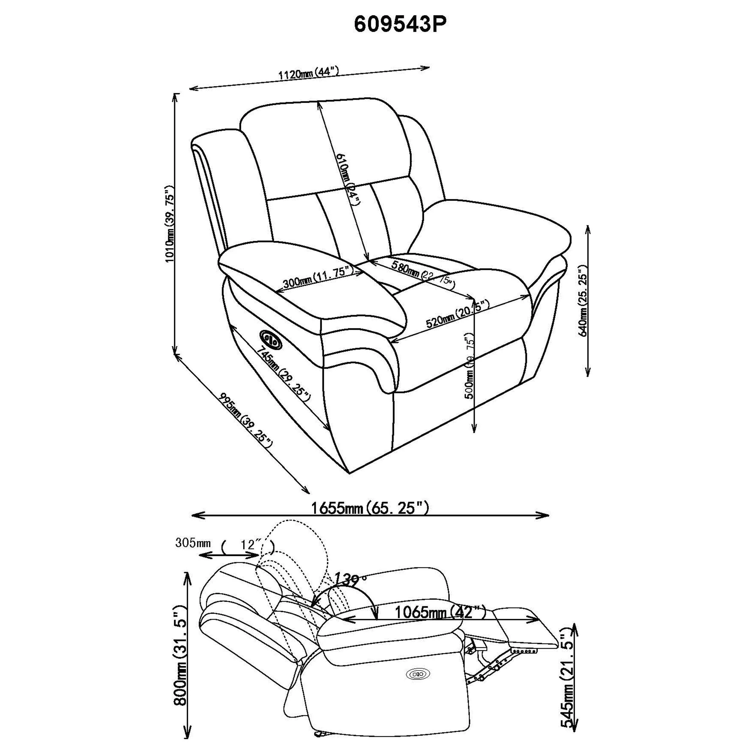 Bahrain Power Glider Recliner - Image 14