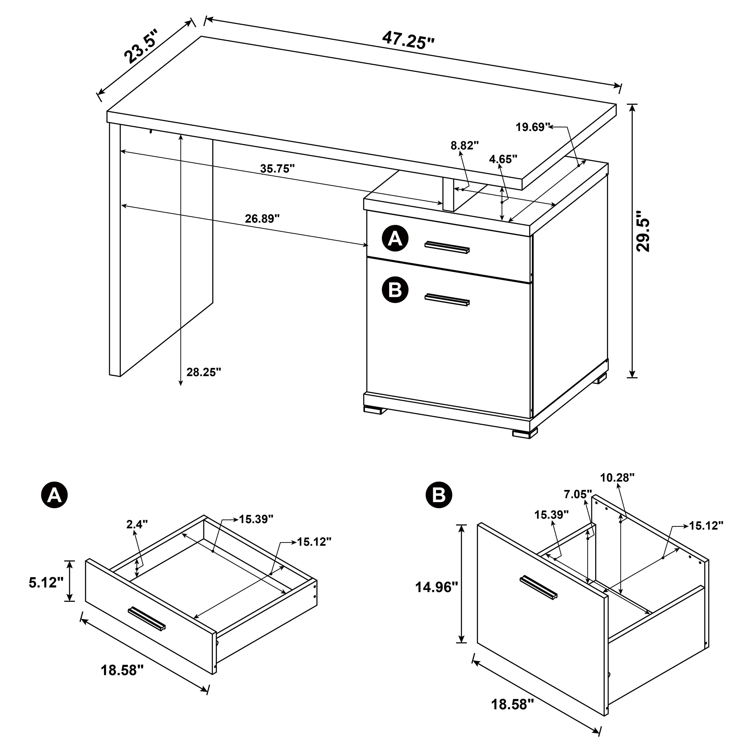 Irving Computer Desk - Image 12