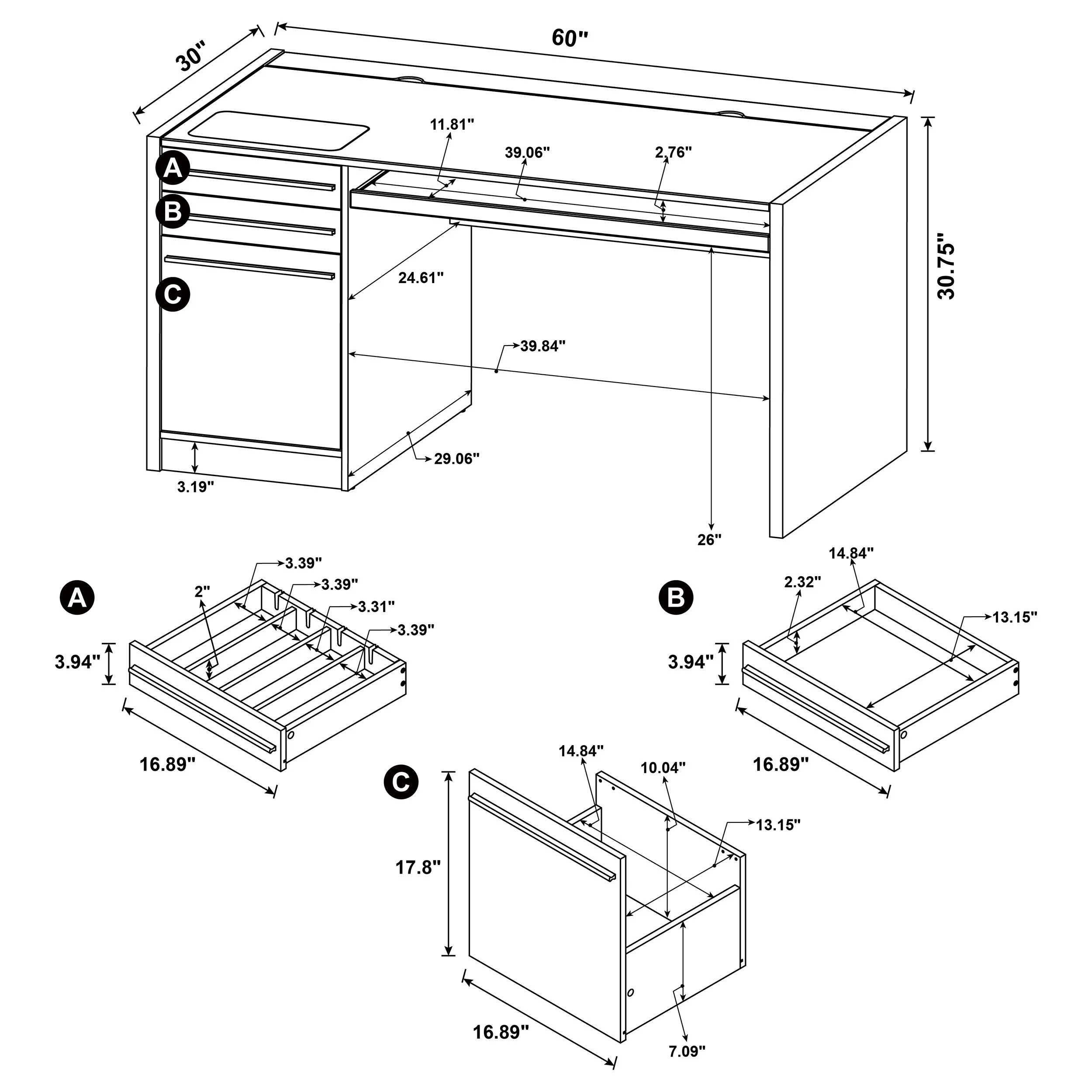 Halston Computer Desk - Image 11