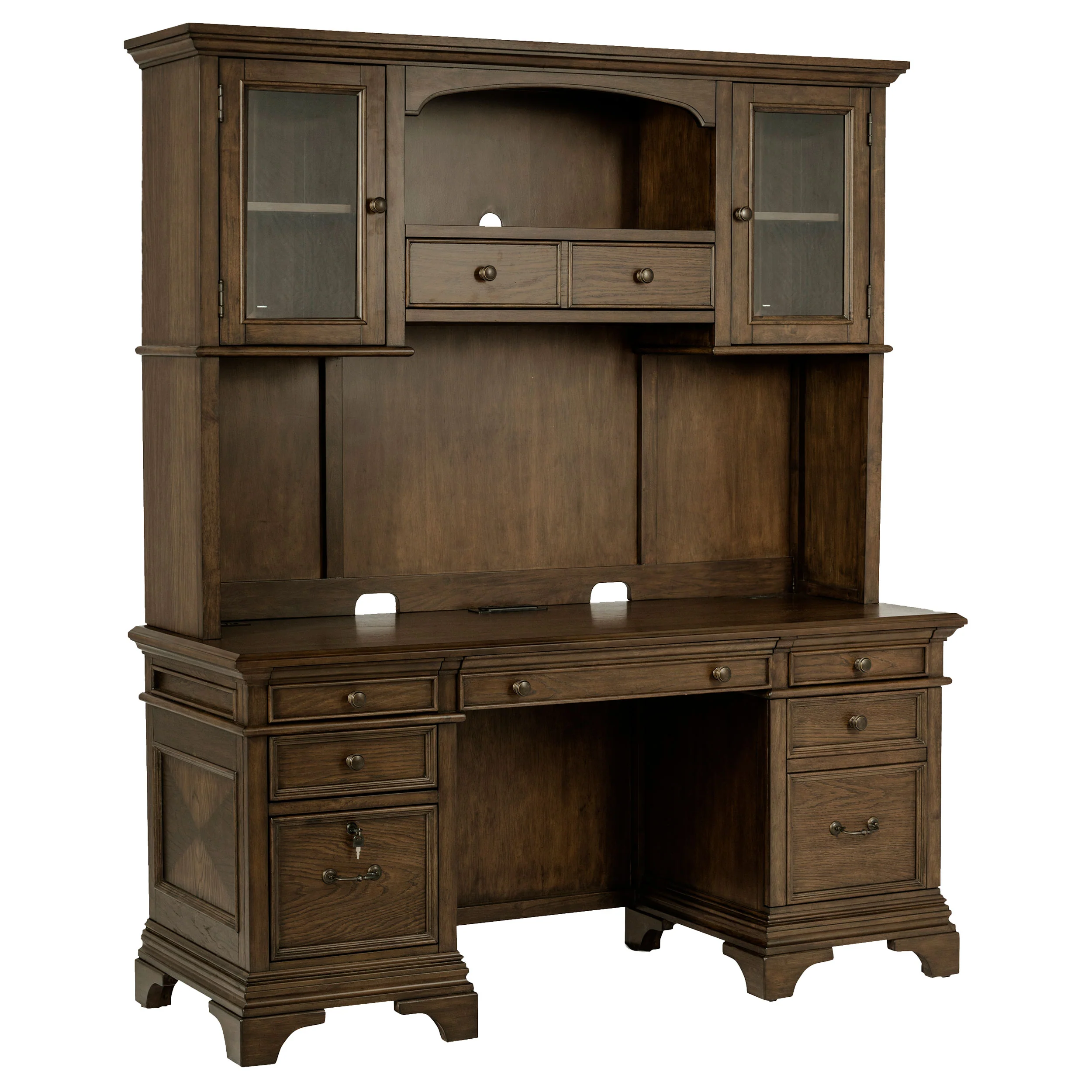 Hartshill Credenza Desk with Hutch