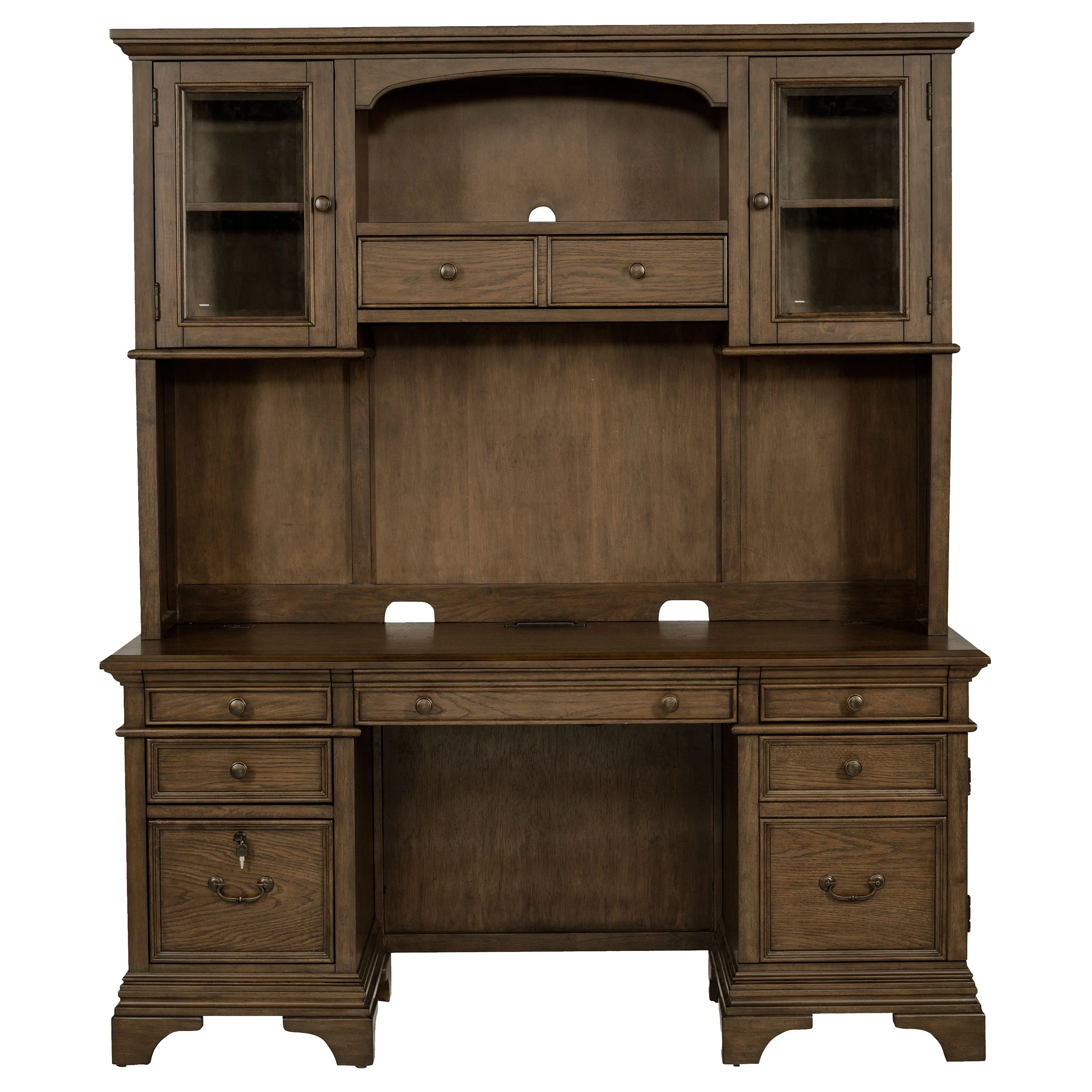 Hartshill Credenza Desk with Hutch - Image 4