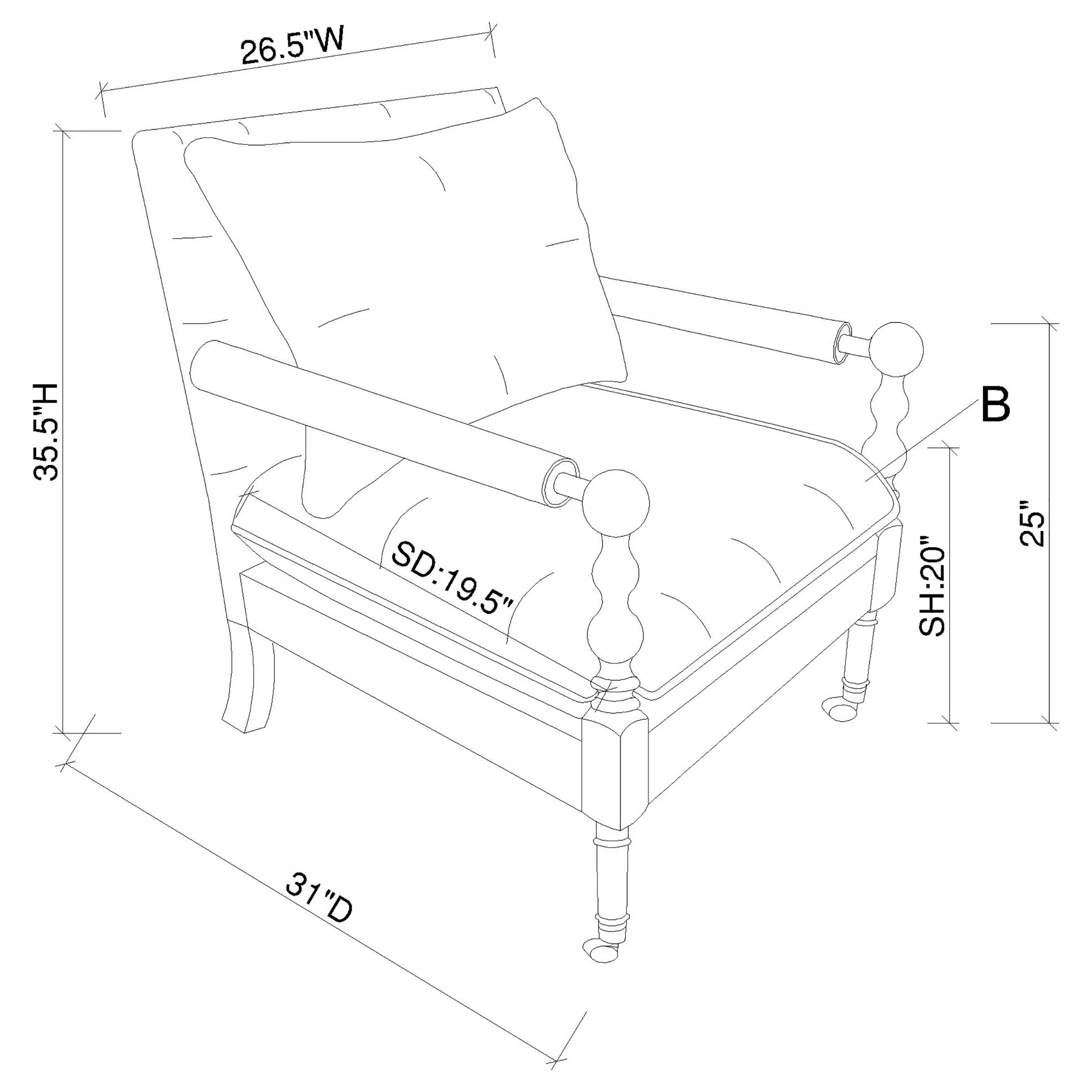 Dempsy Accent Chair - Image 7
