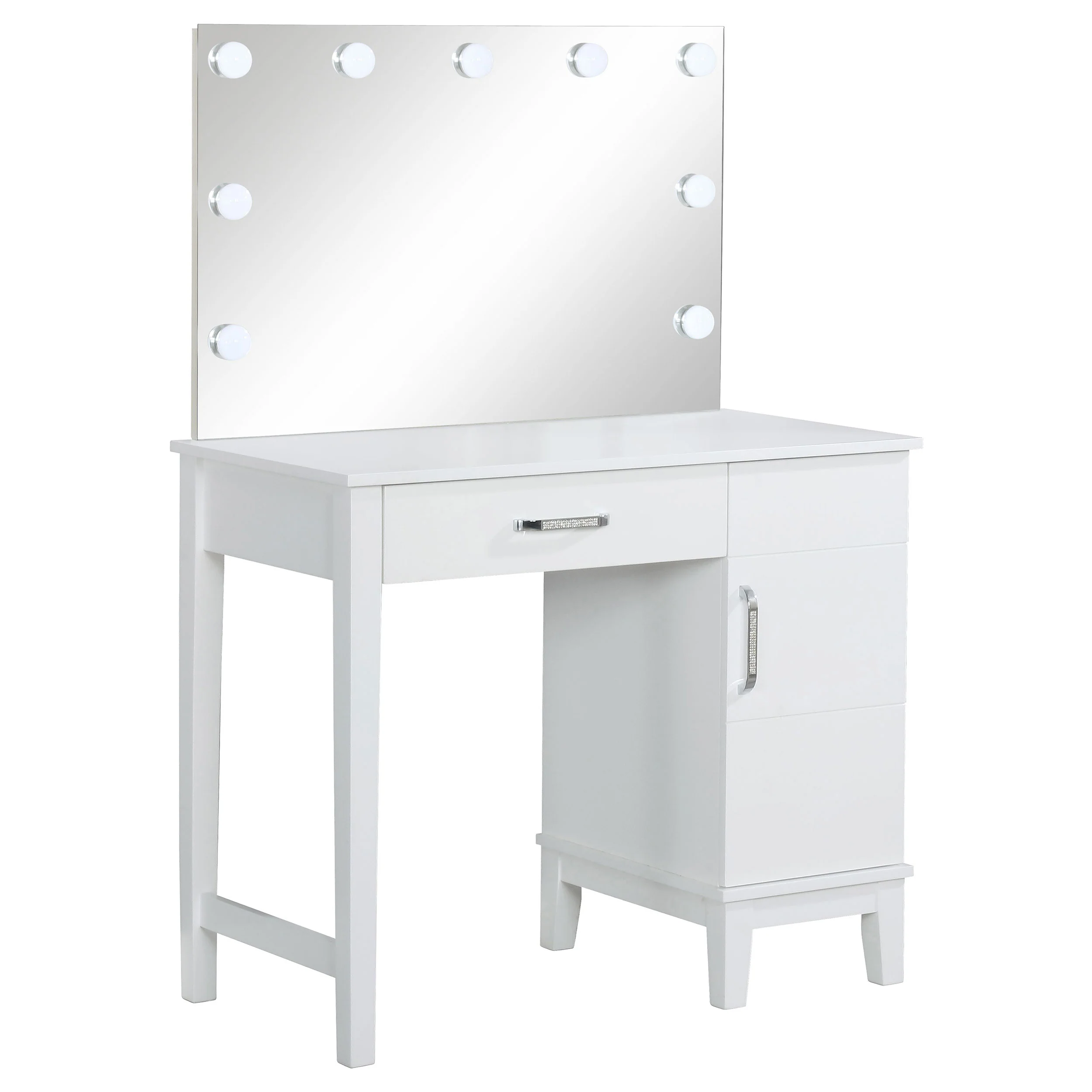 Elijah Makeup Vanity Table with LED Mirror and Stool - Image 3