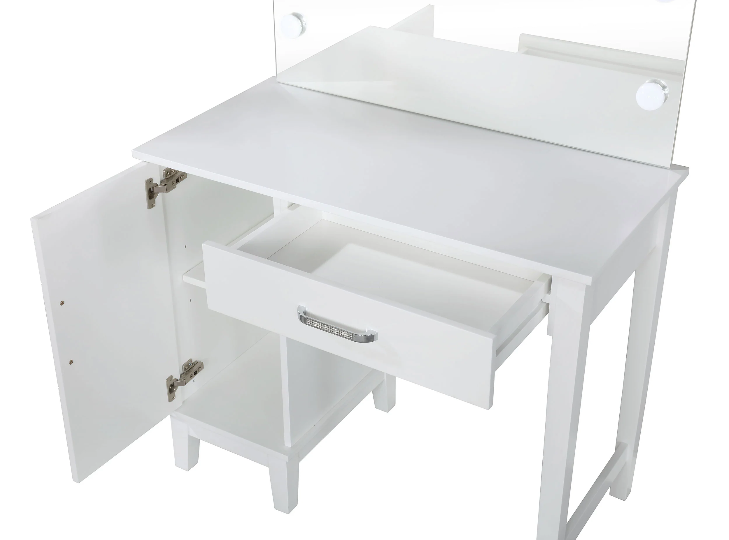 Elijah Makeup Vanity Table with LED Mirror and Stool - Image 5