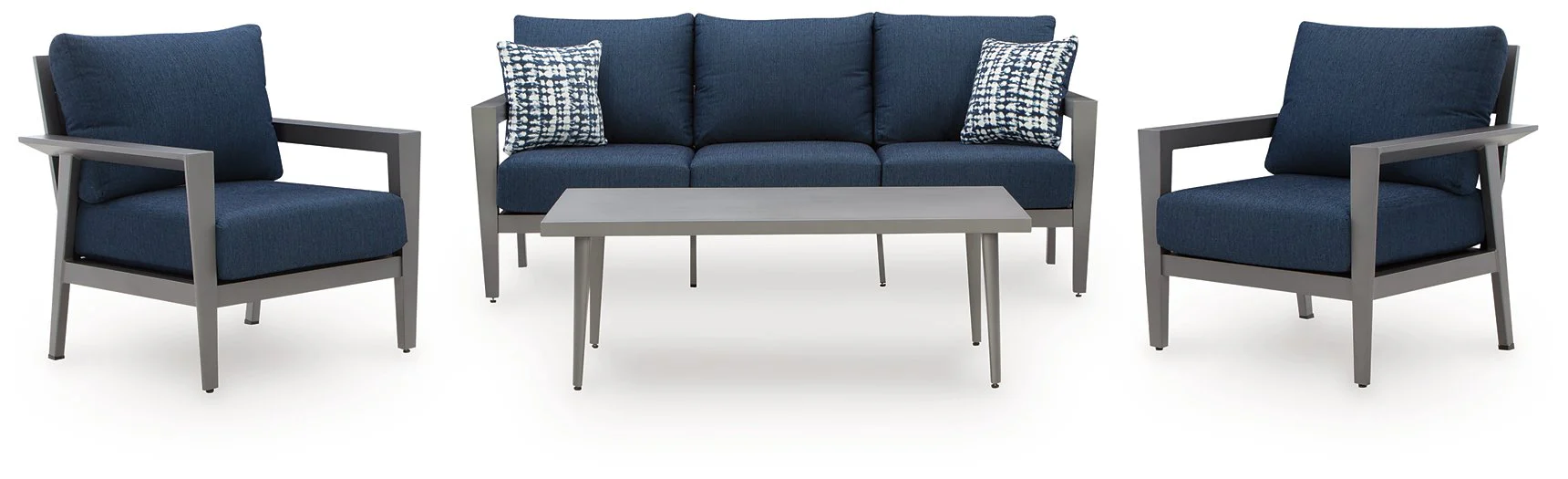 Gali Outdoor Sofa/Chairs/Table Set (Set of 4)