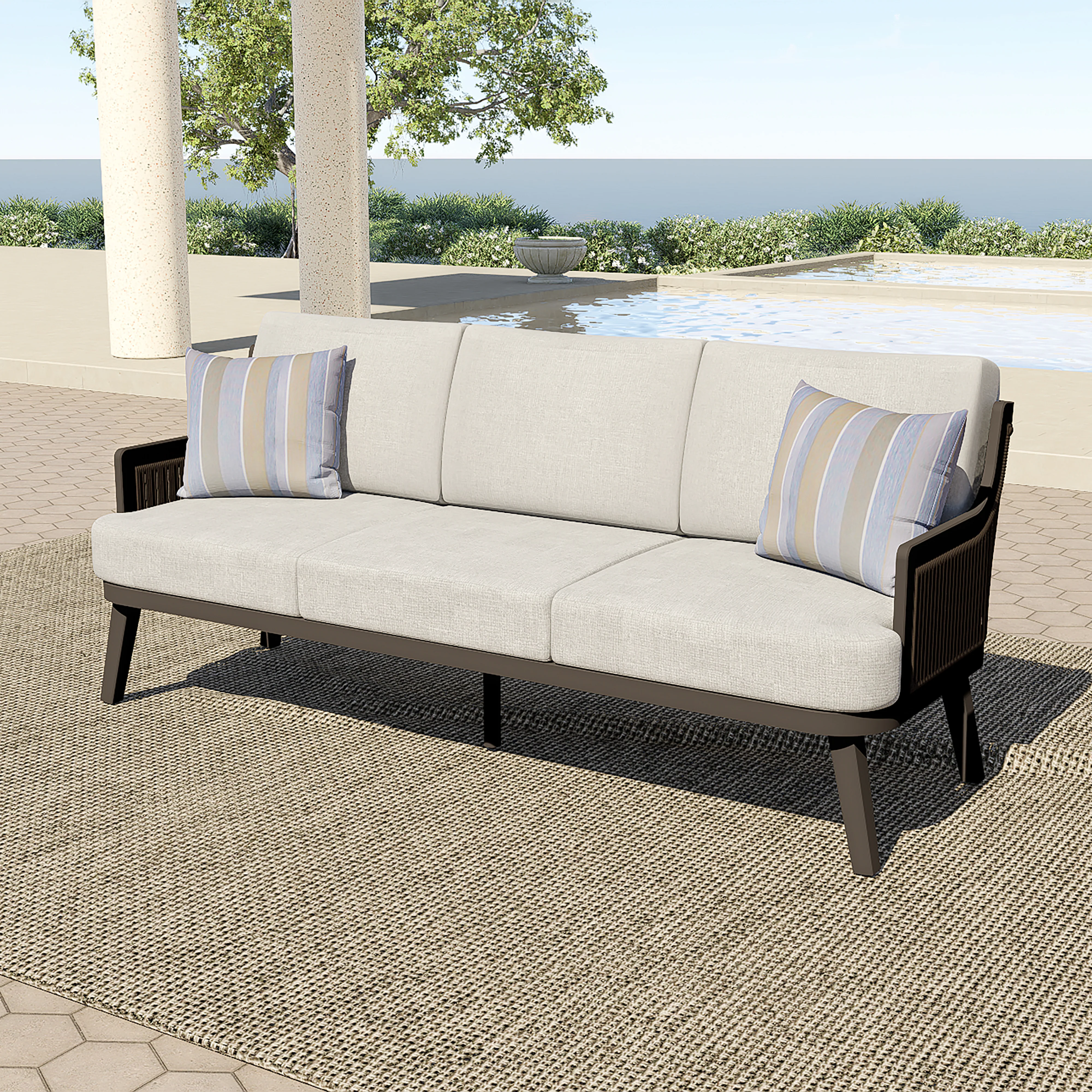 Genova Patio Sofa W/Two Accent Pillows - Image 7