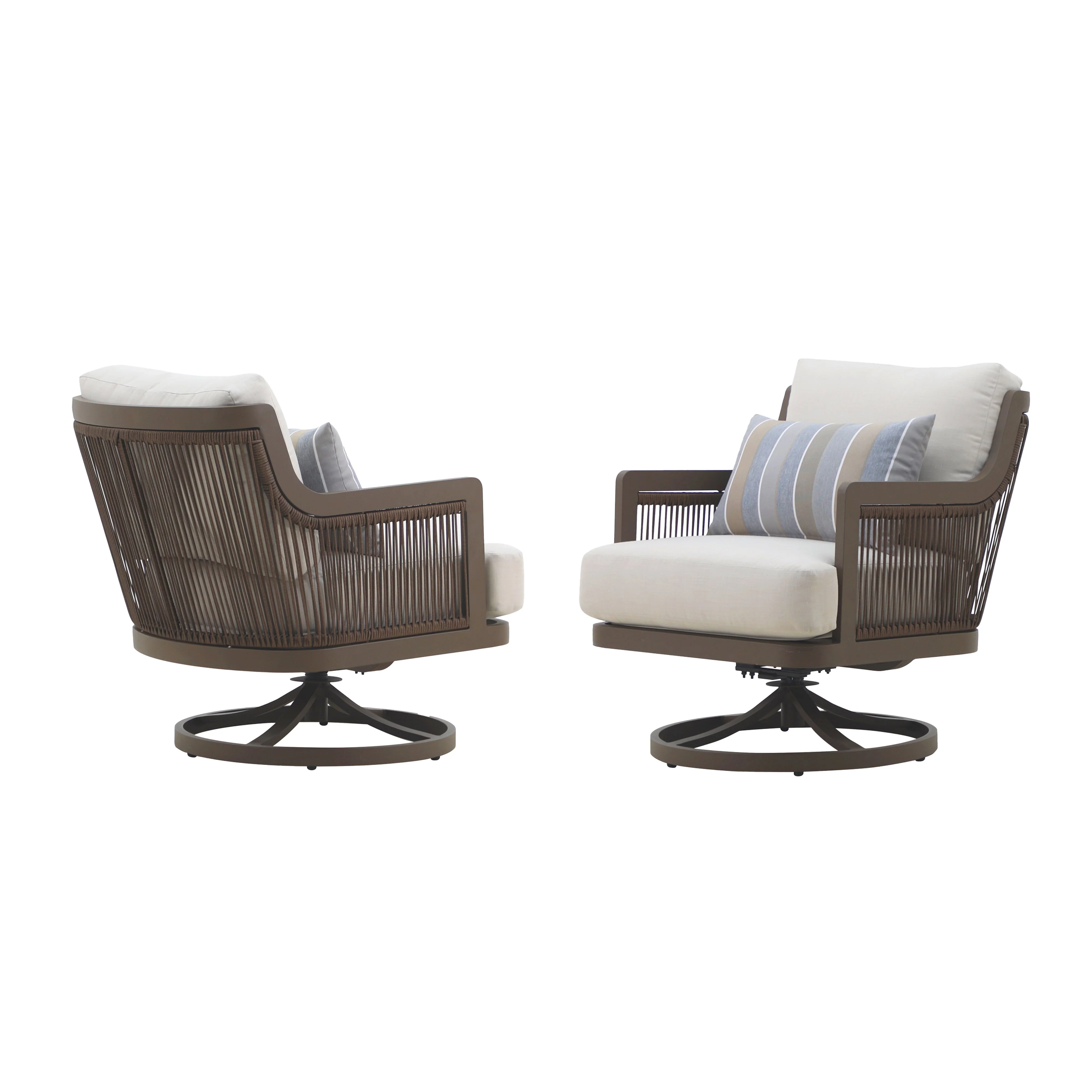 Genova Patio Swivel Club Chair W/Accent Pillow (2 Per Carton) - Image 8