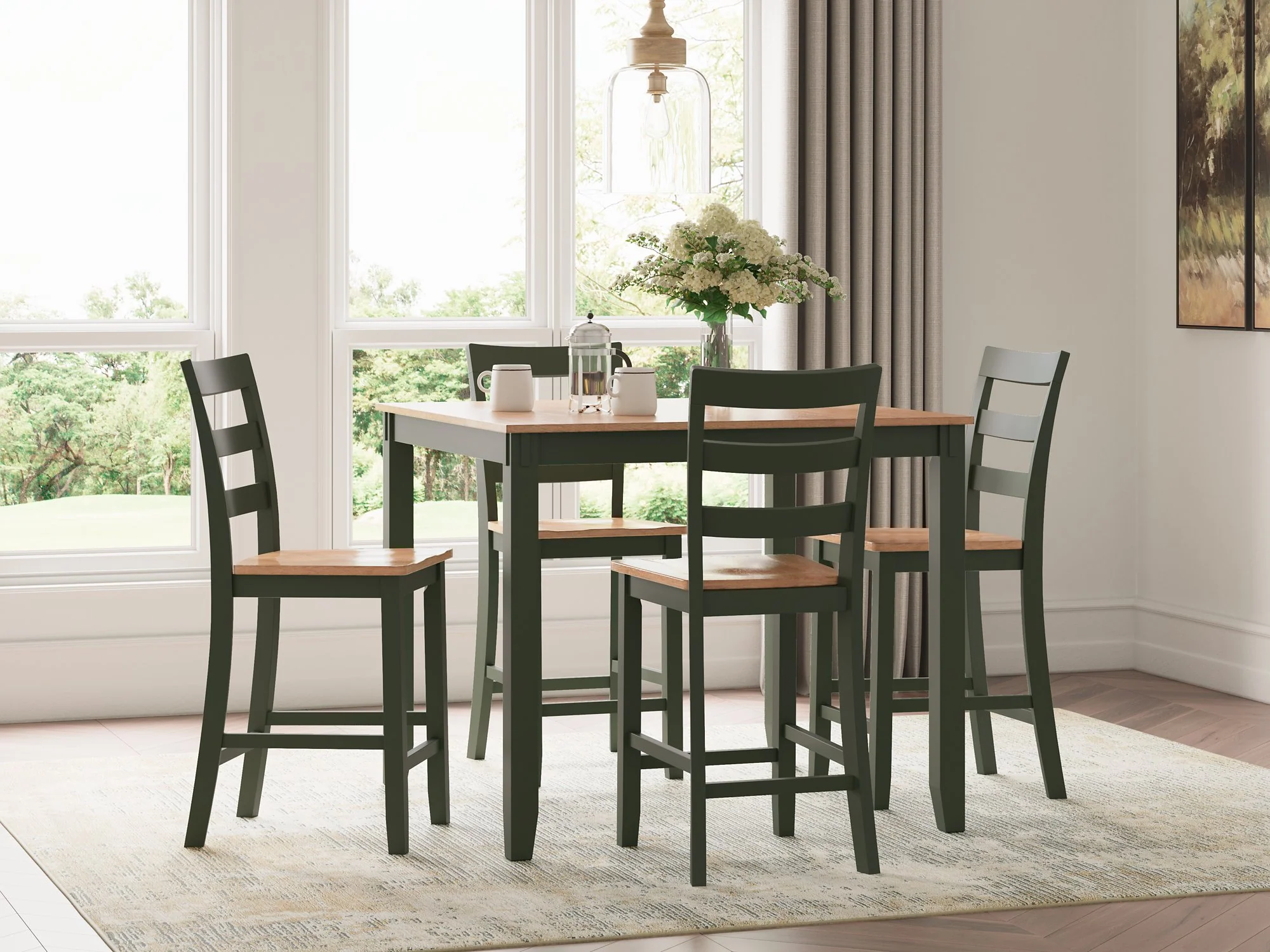 Gesthaven Counter Height Dining Table and 4 Barstools (Set of 5) - Image 11